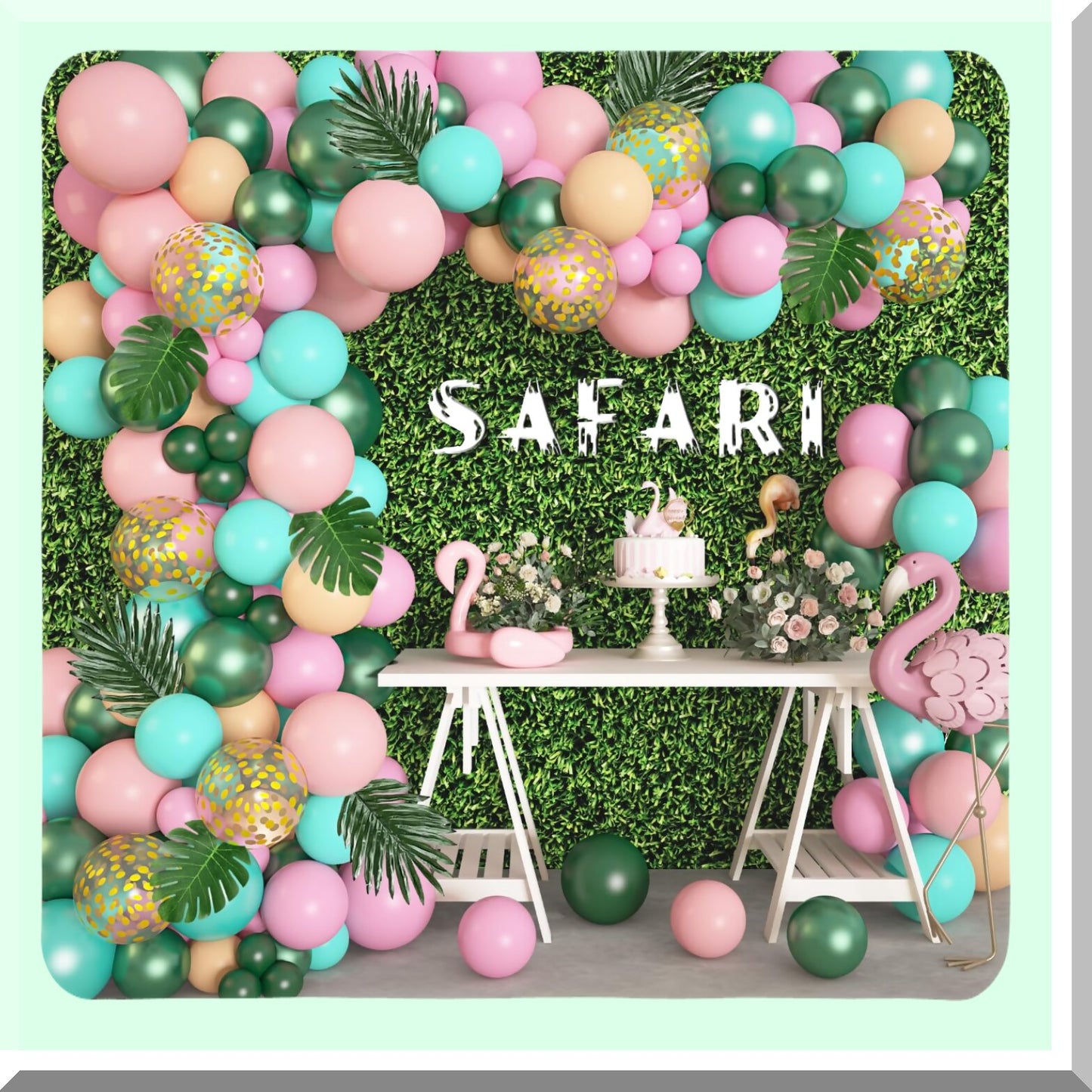 Tropical Jungle Safari Balloon Garland Kit for Parties