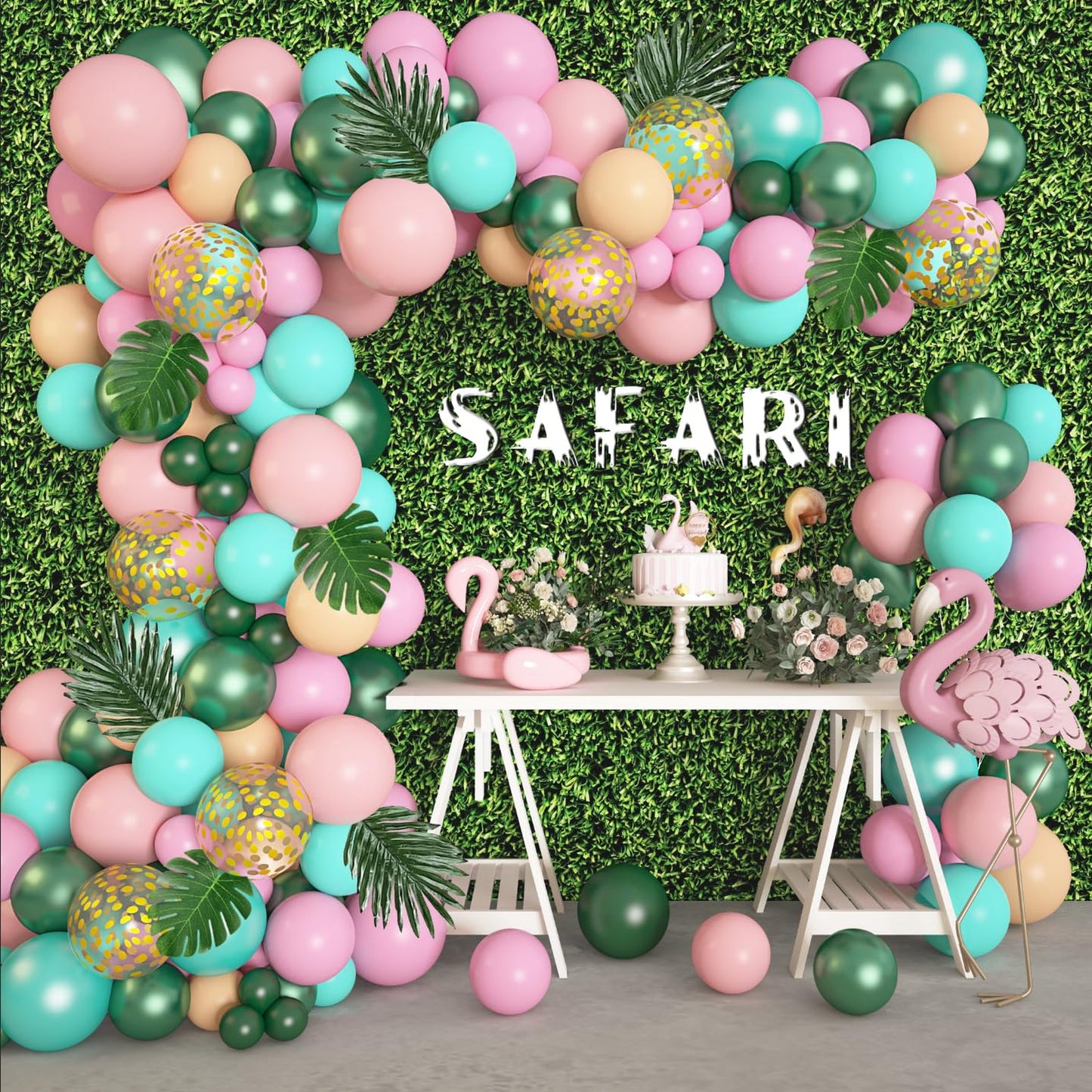 Tropical Jungle Safari Balloon Garland Kit for Parties