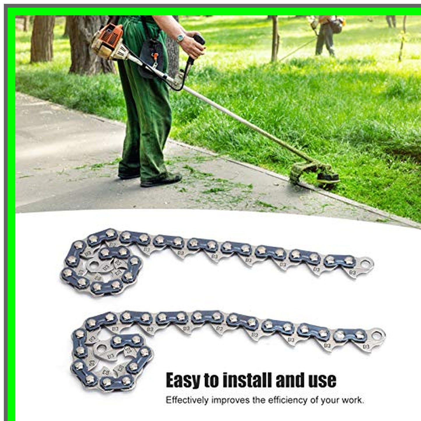 Stainless Steel Trimmer Head Chain for Lawn Mower and Brush Cutter