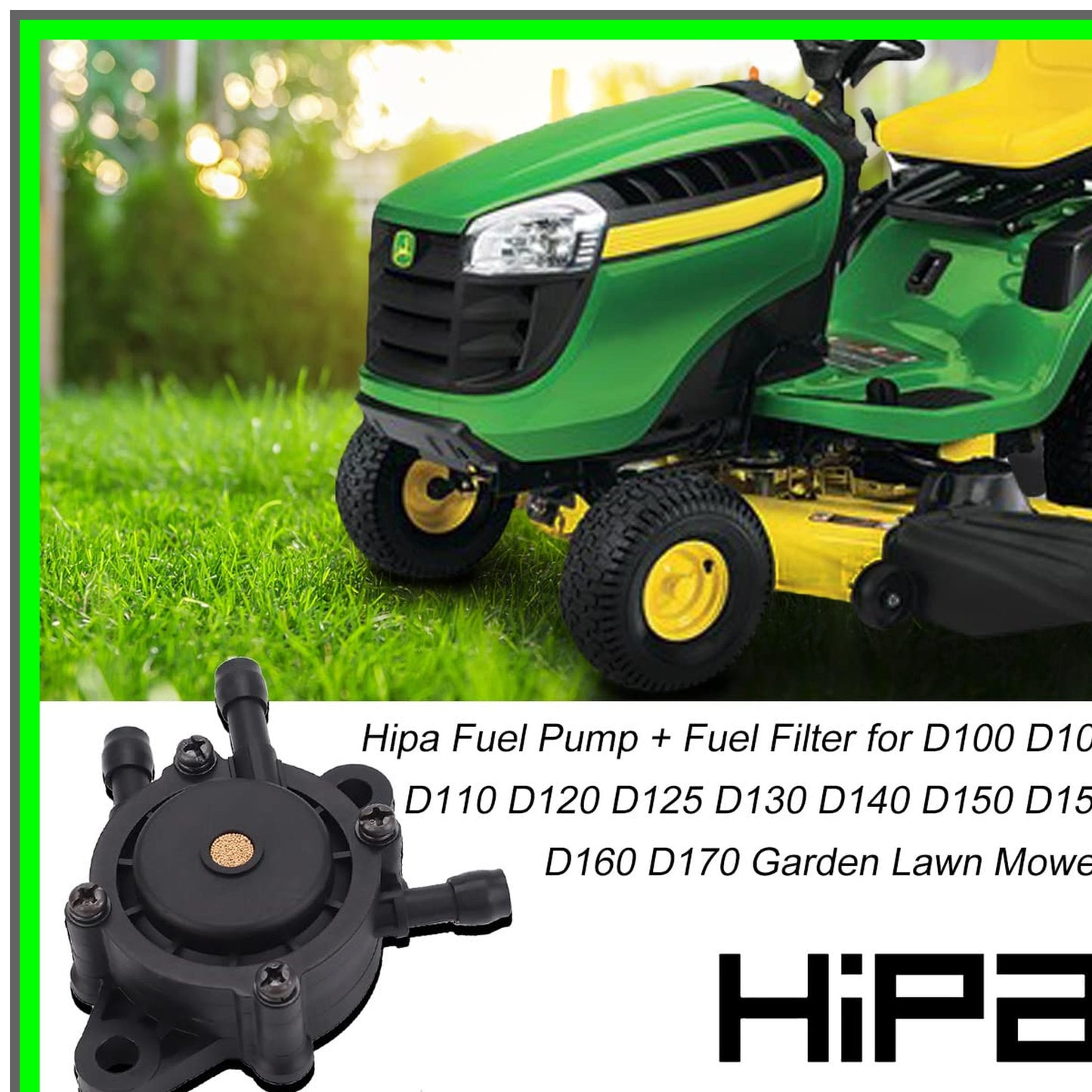 Efficient Fuel Pump and Filter Set for D100-D170 Lawn Mowers