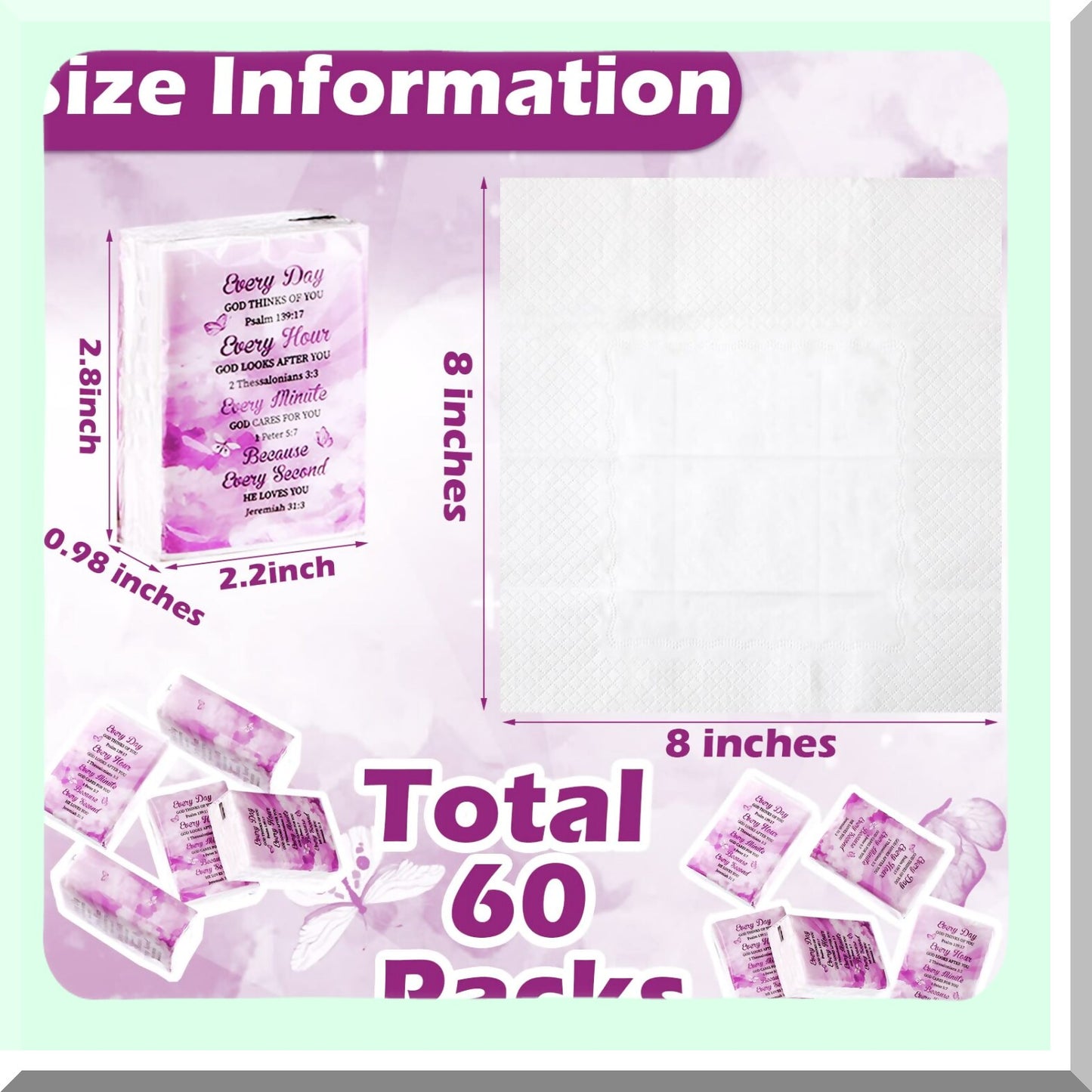 Travel Tissues Packs for Gifts, Weddings, and Daily Use