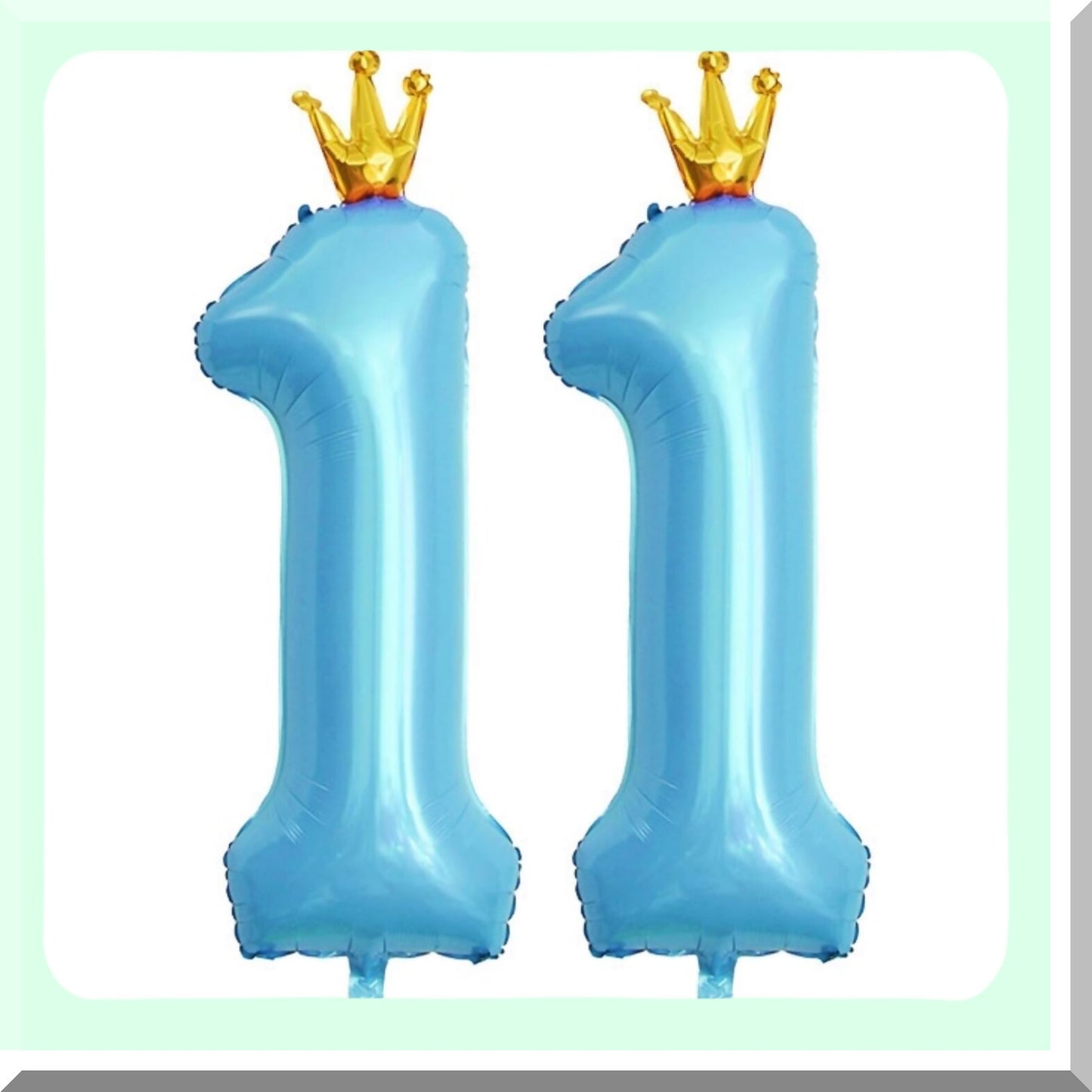 Blue Number 11 Balloons for 11th Birthday Party Decorations