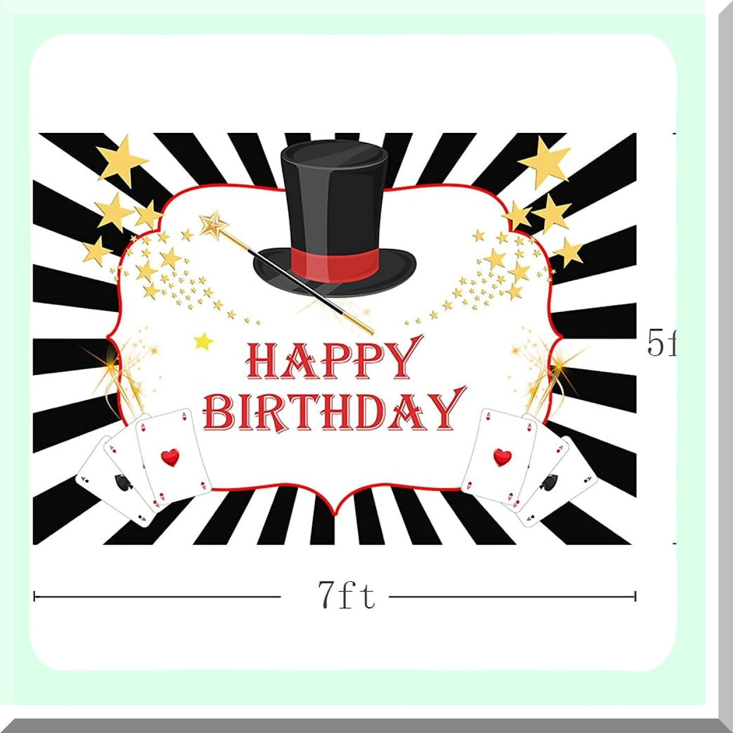 7x5ft Casino Party Backdrop for Birthday and Events