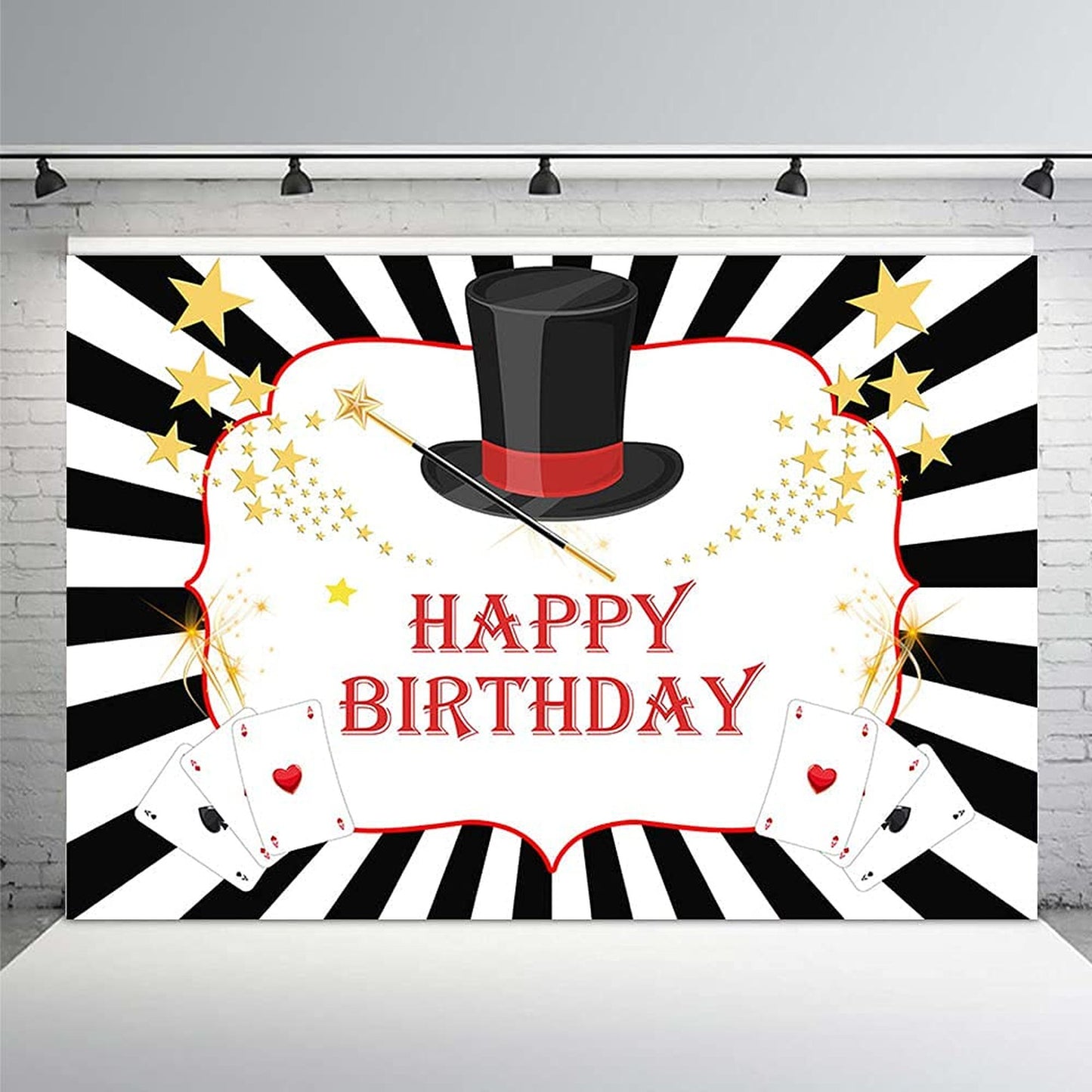 7x5ft Casino Party Backdrop for Birthday and Events