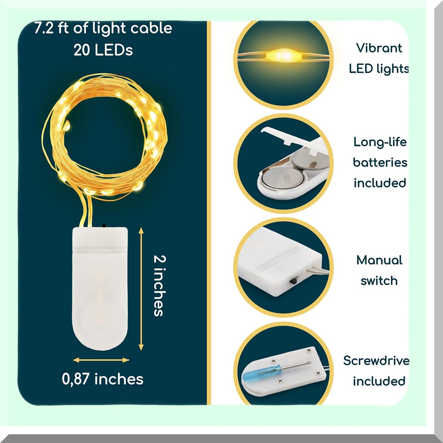 Battery Operated Mini Fairy Lights for Home and Events