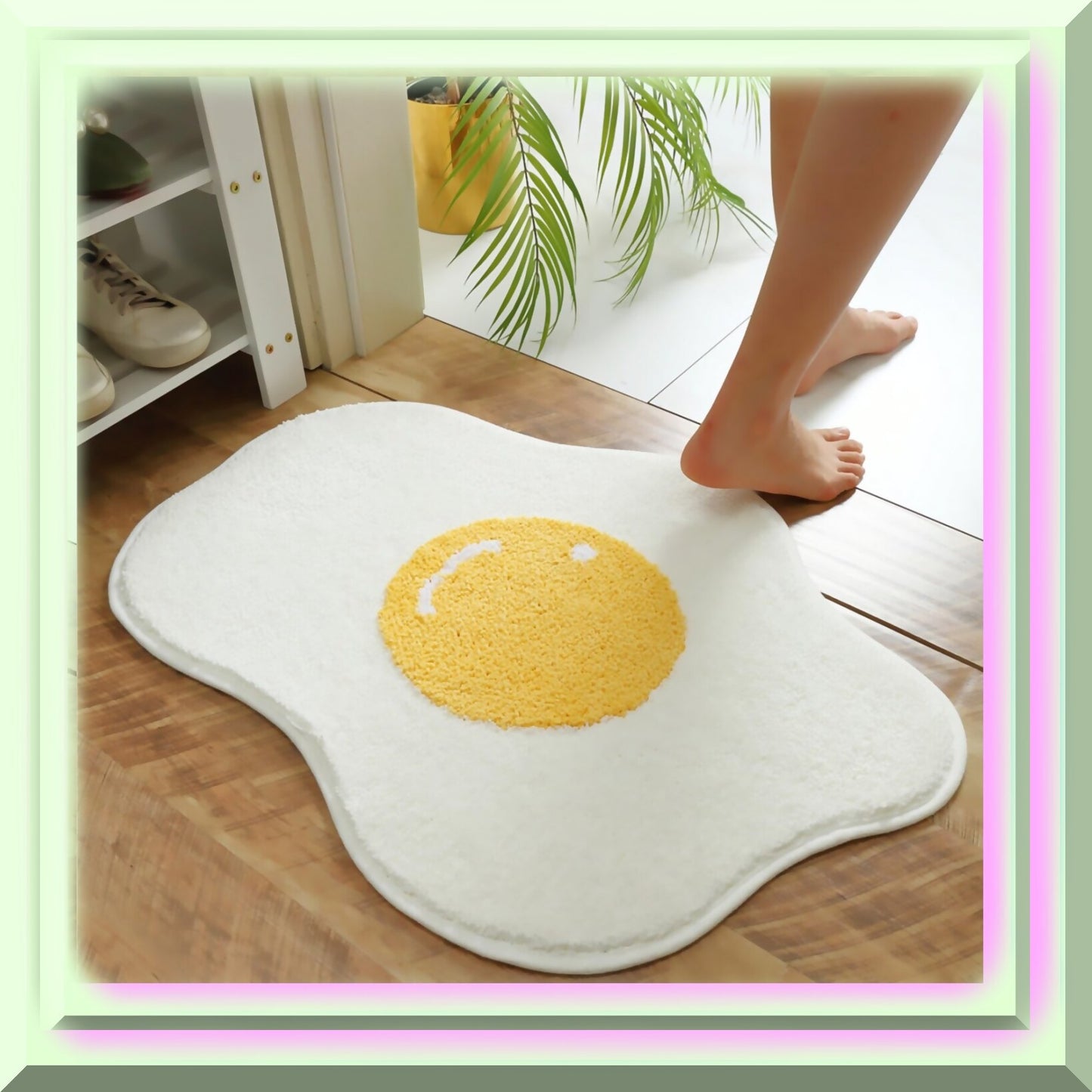 Egg Shape Bath Rug, 30"x21", Non Slip, Water Absorbent