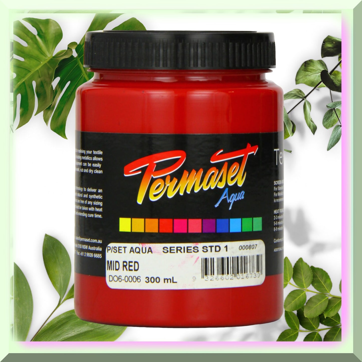 Aqua Screen Ink 300ml Mid Red