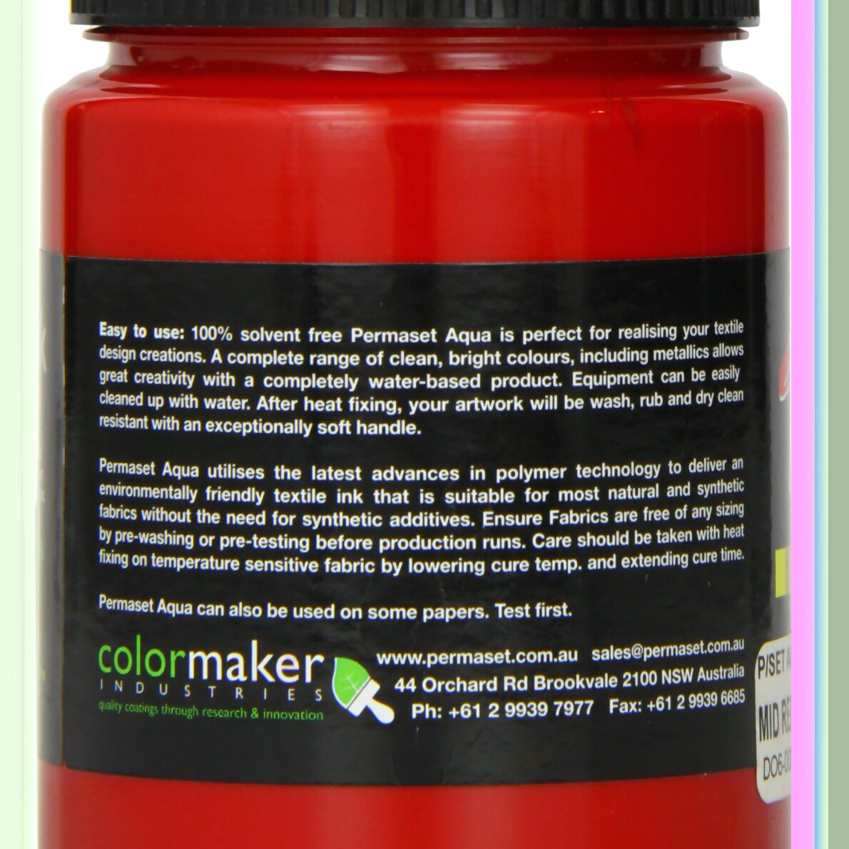 Aqua Screen Ink 300ml Mid Red