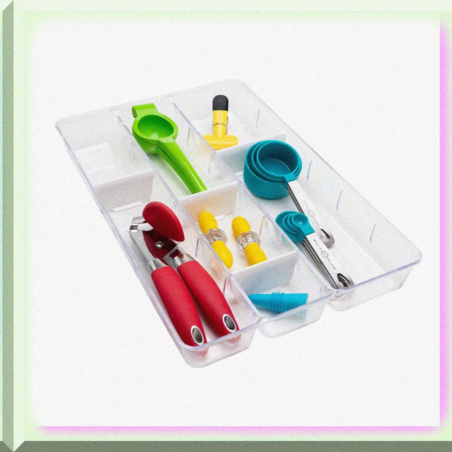 Clear Drawer Organizer with Adjustable Dividers 11"x17"x2"