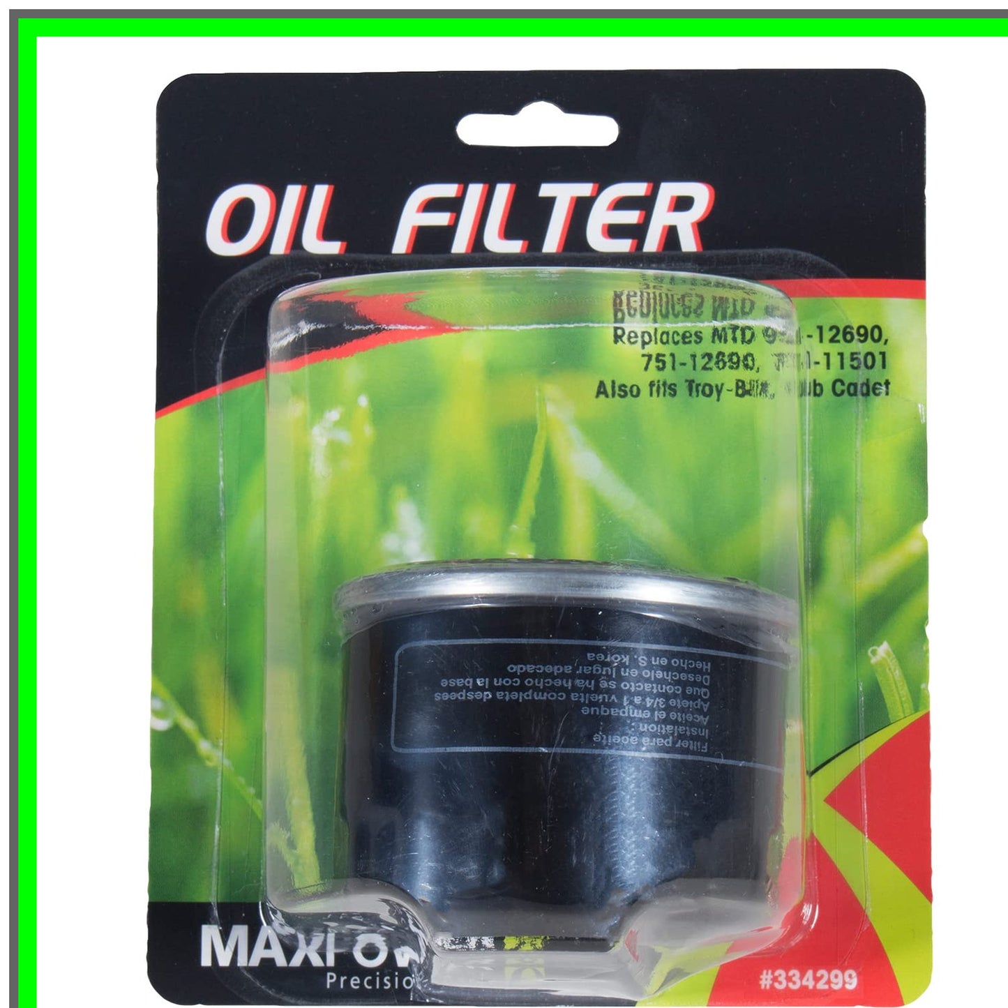 High-Performance Oil Filter for MTD, Cub Cadet, Troy-Bilt Engines