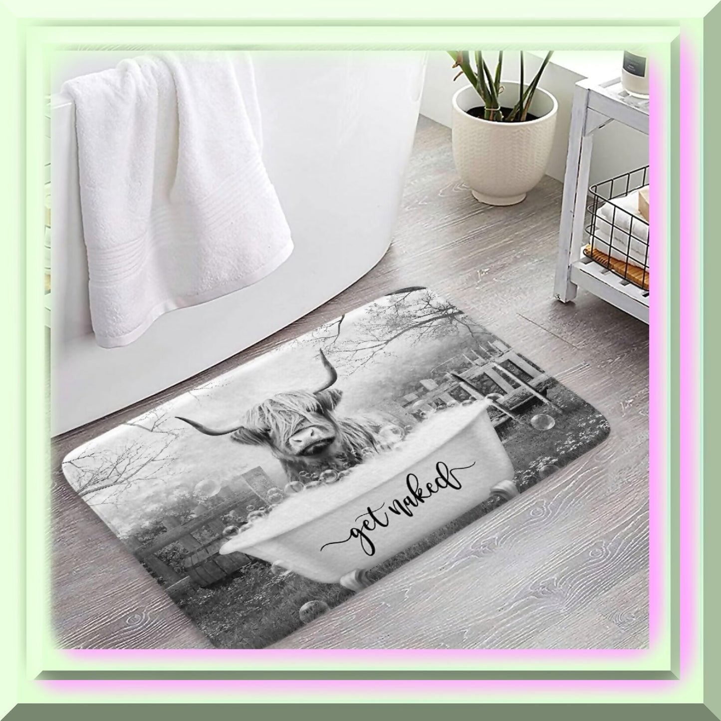 Funny Cow Soft Bathroom Rug 17 x 29 Inches