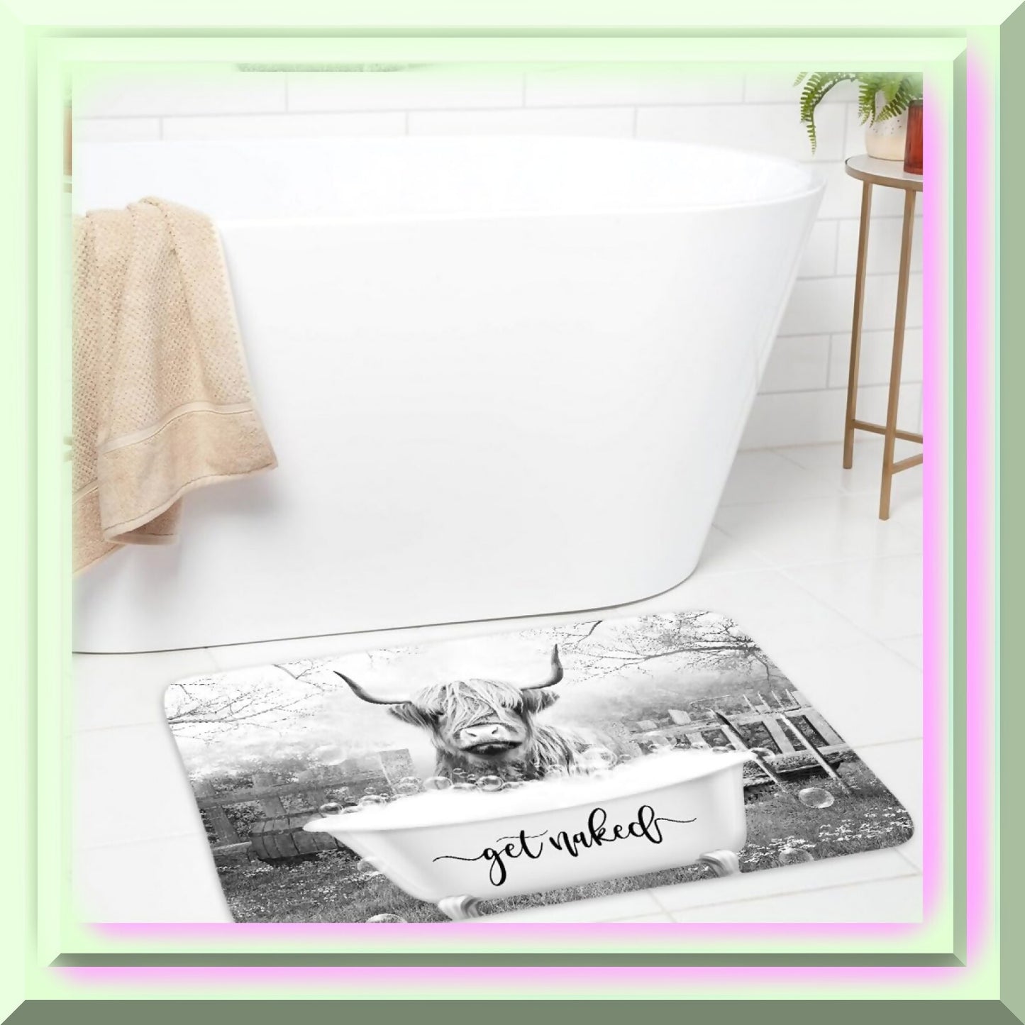 Funny Cow Soft Bathroom Rug 17 x 29 Inches