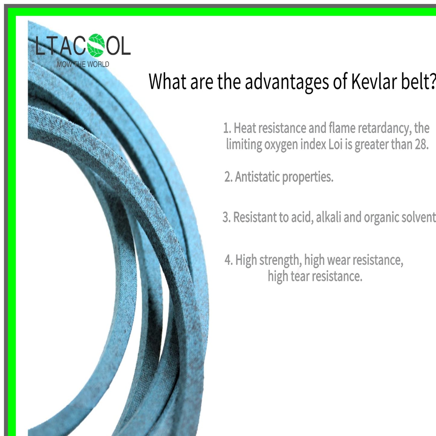 Kevlar Lawn Mower Deck Belt 1/2" x 153.75" for Toro and Exmark 52" Decks