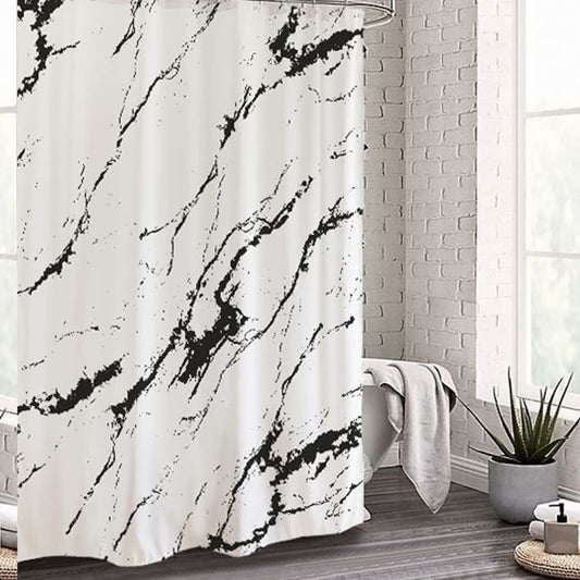 Marble White Shower Curtain 72x72 inches
