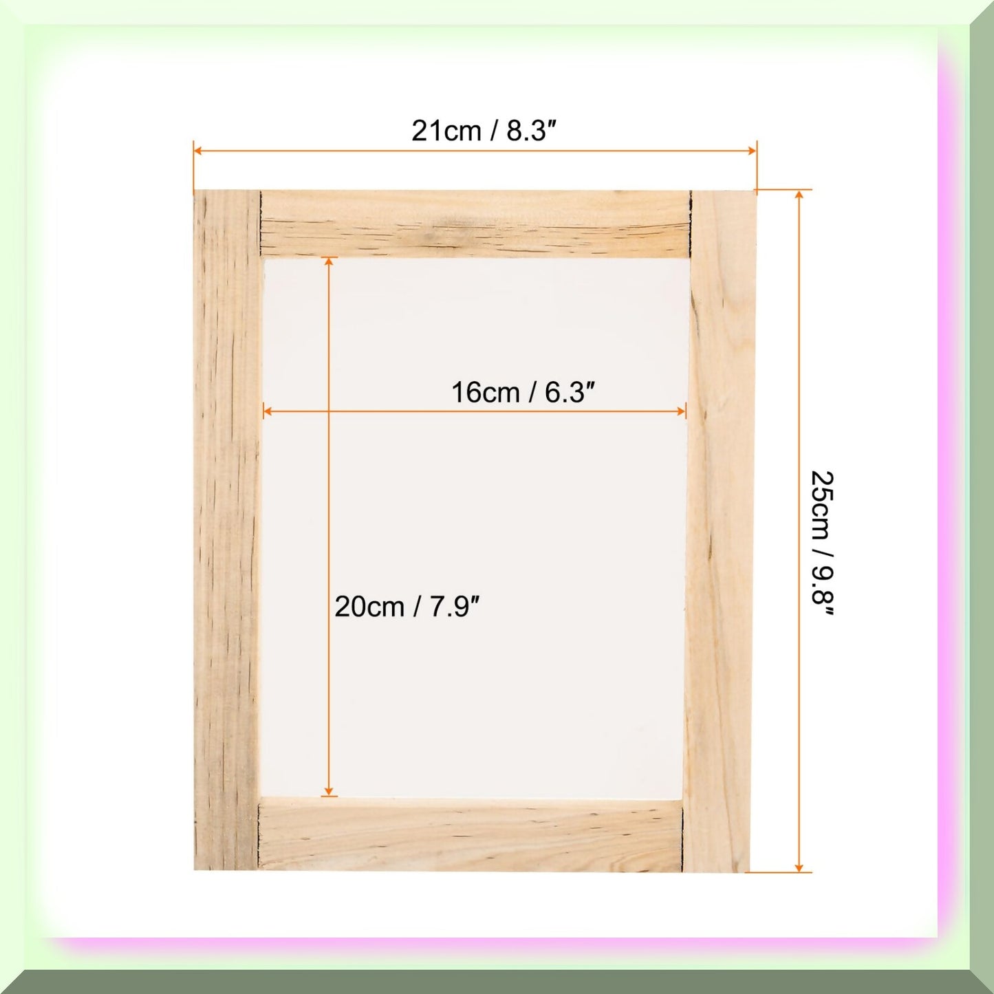 3pc Small Wooden Screen Printing Frames 7.9x6.3 inches