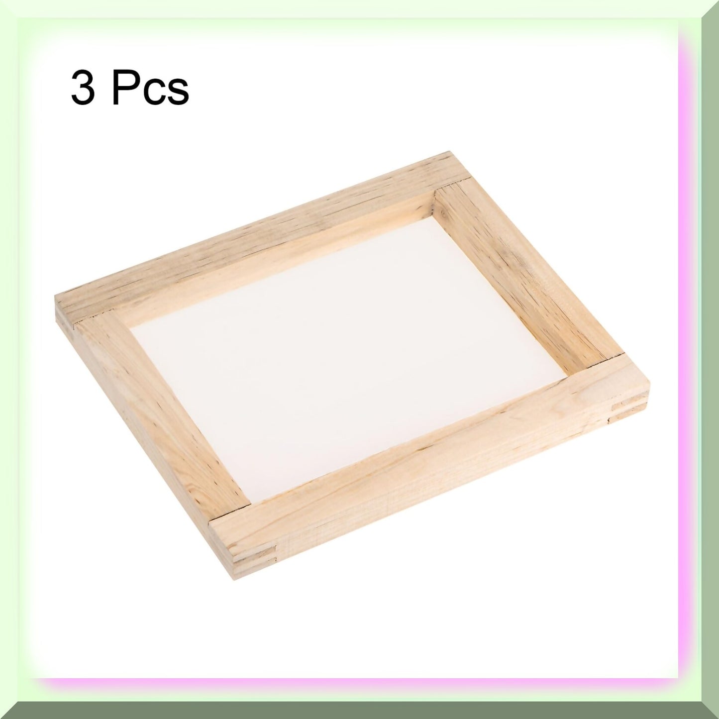 3pc Small Wooden Screen Printing Frames 7.9x6.3 inches