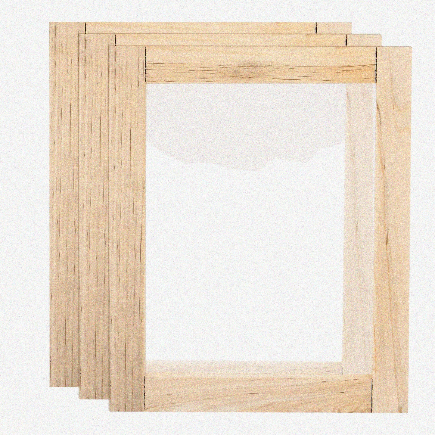 3pc Small Wooden Screen Printing Frames 7.9x6.3 inches