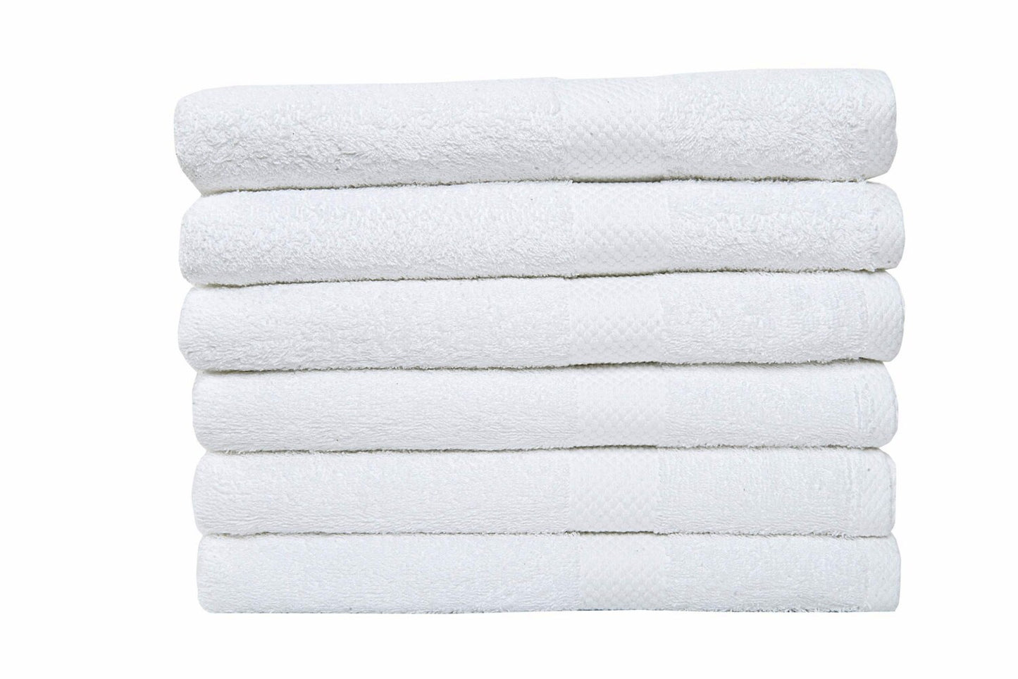 6 Pack White Bath Towels 24x48 Inches