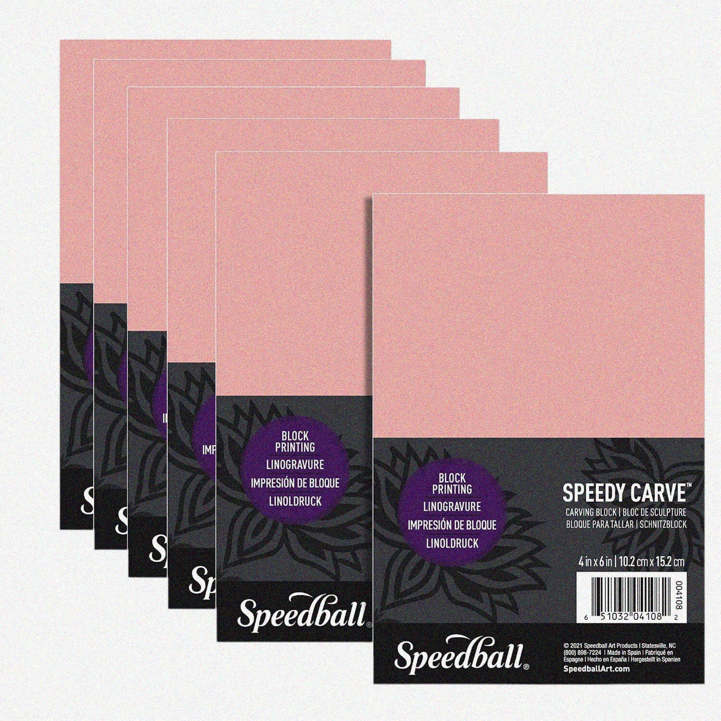 PinkPrint Linoleum Speedy-Carve Block Printing 4x6" 6-Pack