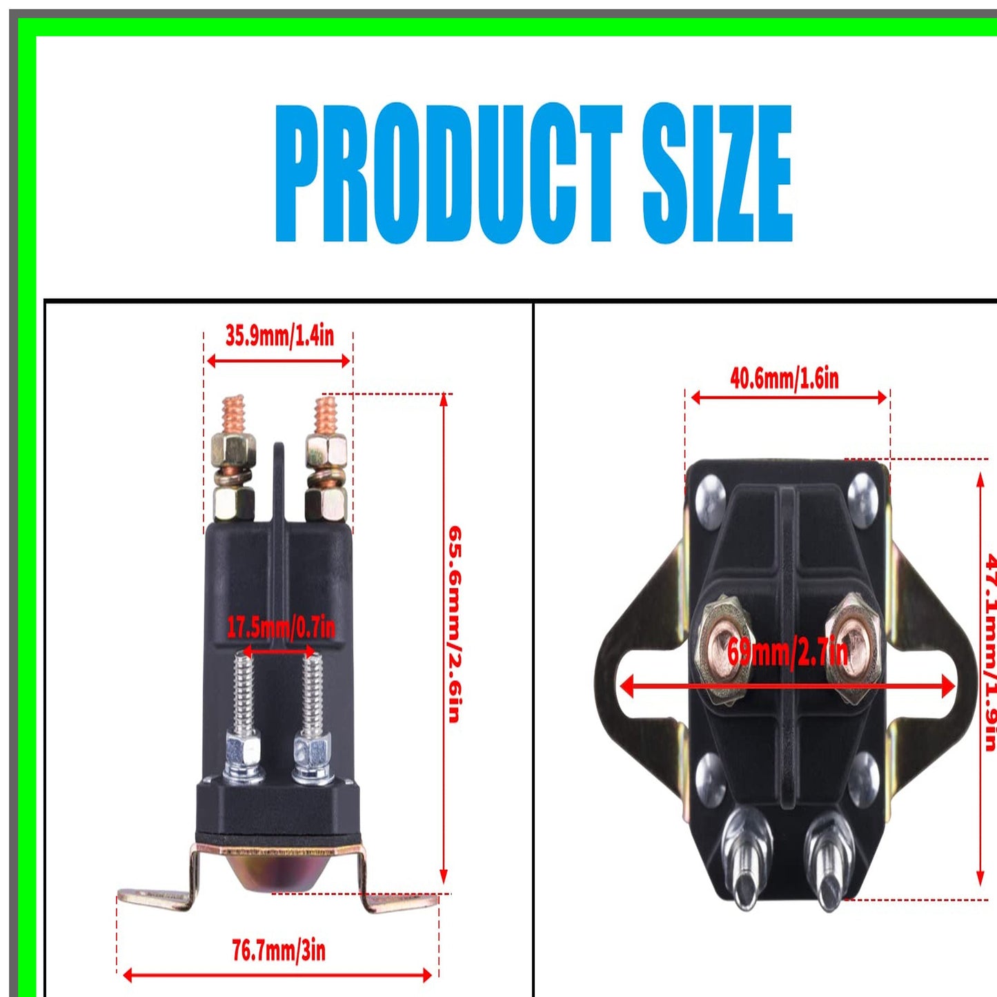 Universal Lawn Mower Starter Solenoid with Bracket for Exmark Toro 104-3189