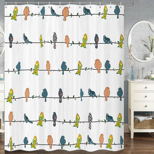 Colorful Bird Shower Curtain 69" x 72"