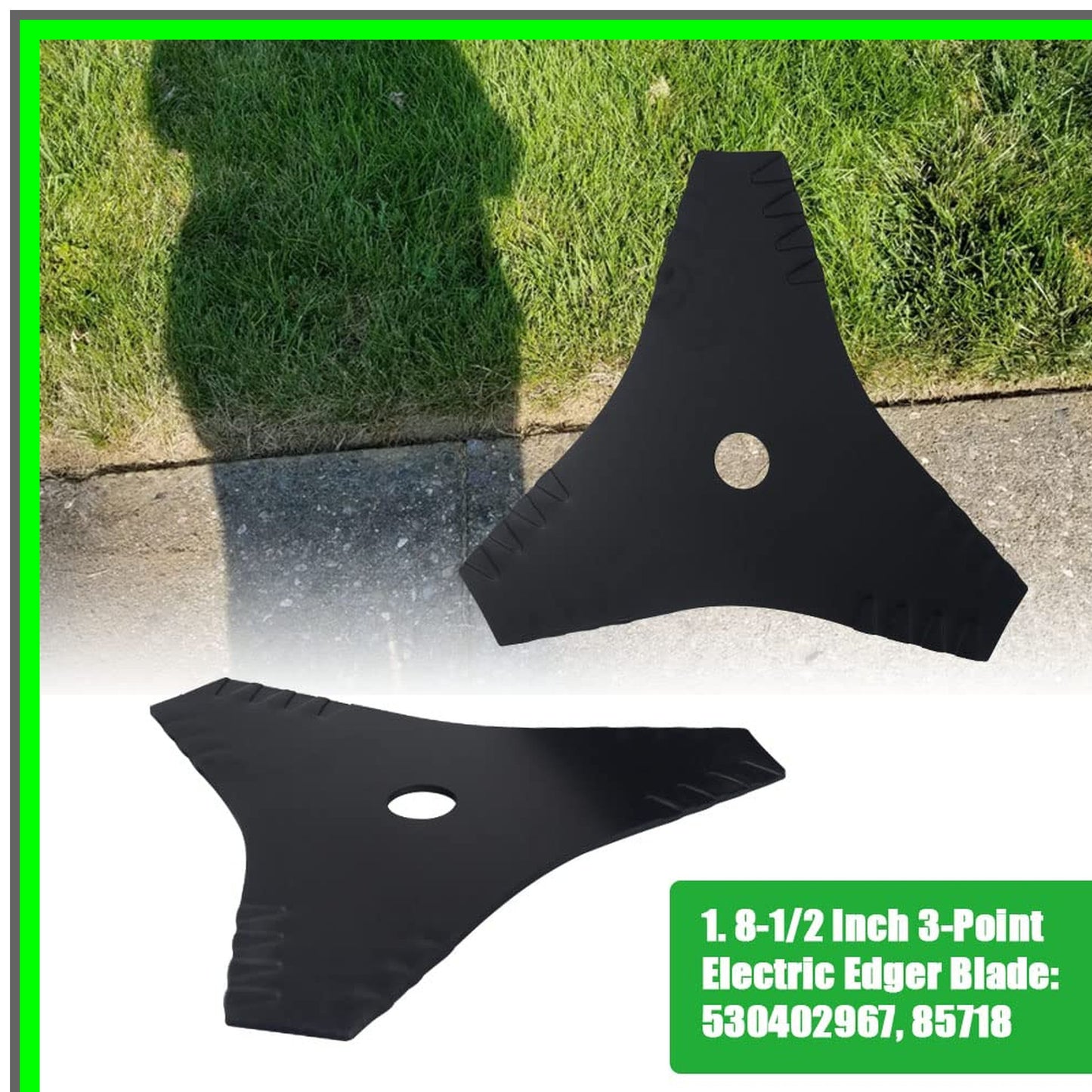 Electric Edger Blade Set for H-usqvarna 8.5 Inch 3-Point Cutting Edge