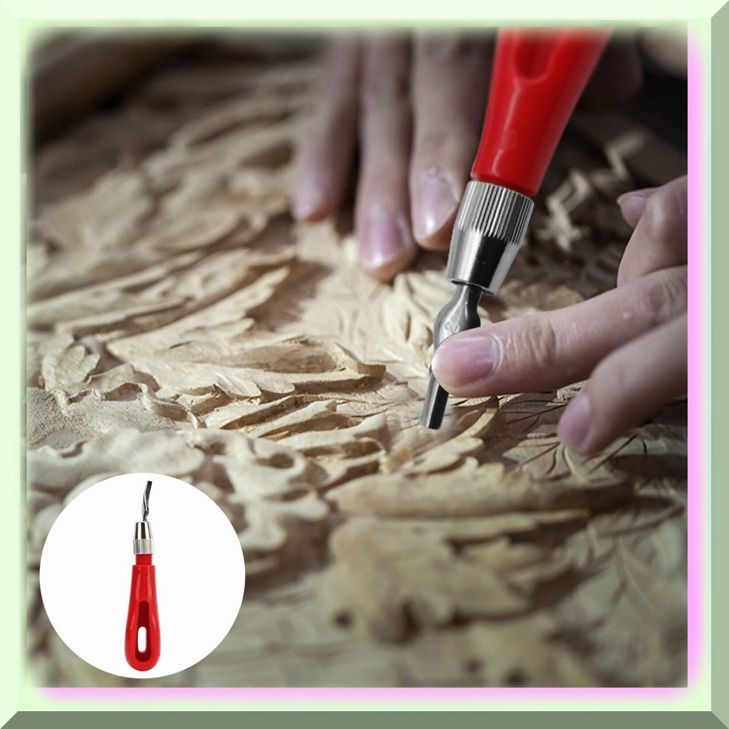 PumpWood CarveKit Linoleum Cutter Set with 6 Blades