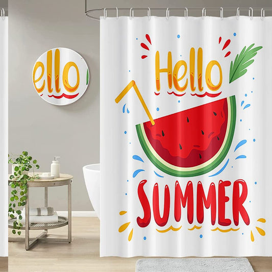 Summer Watermelon Shower Curtain 72x72 Inches