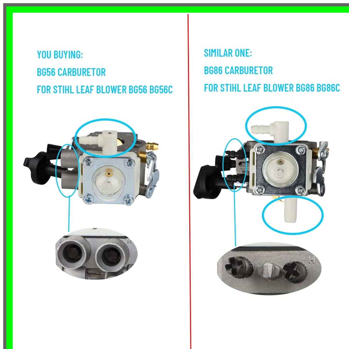 Stihl BG56 Carburetor Replacement with Air Filter for Optimal Performance