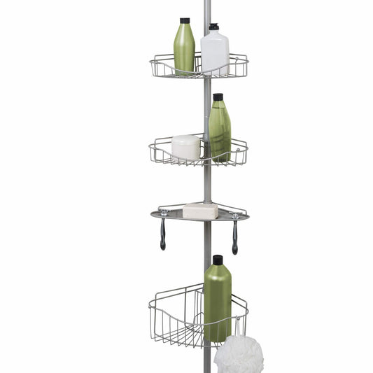 Tension Pole Shower Caddy with 3 Baskets