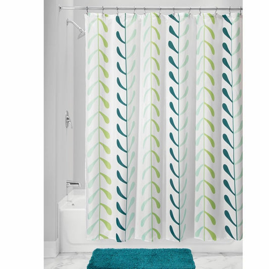 Spring Vine Fabric Shower Curtain 72x72 Green Multi-Color