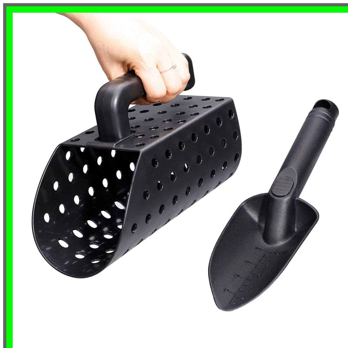 Metal Detecting Sand Scoop and Shovel Set for Treasure Hunting