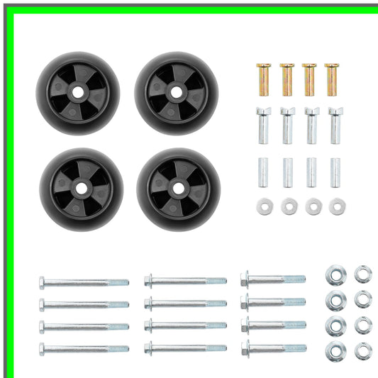 Mower Anti-Scalp Deck Wheel Kit for AM133602 AM116299 M111489 Set of 4