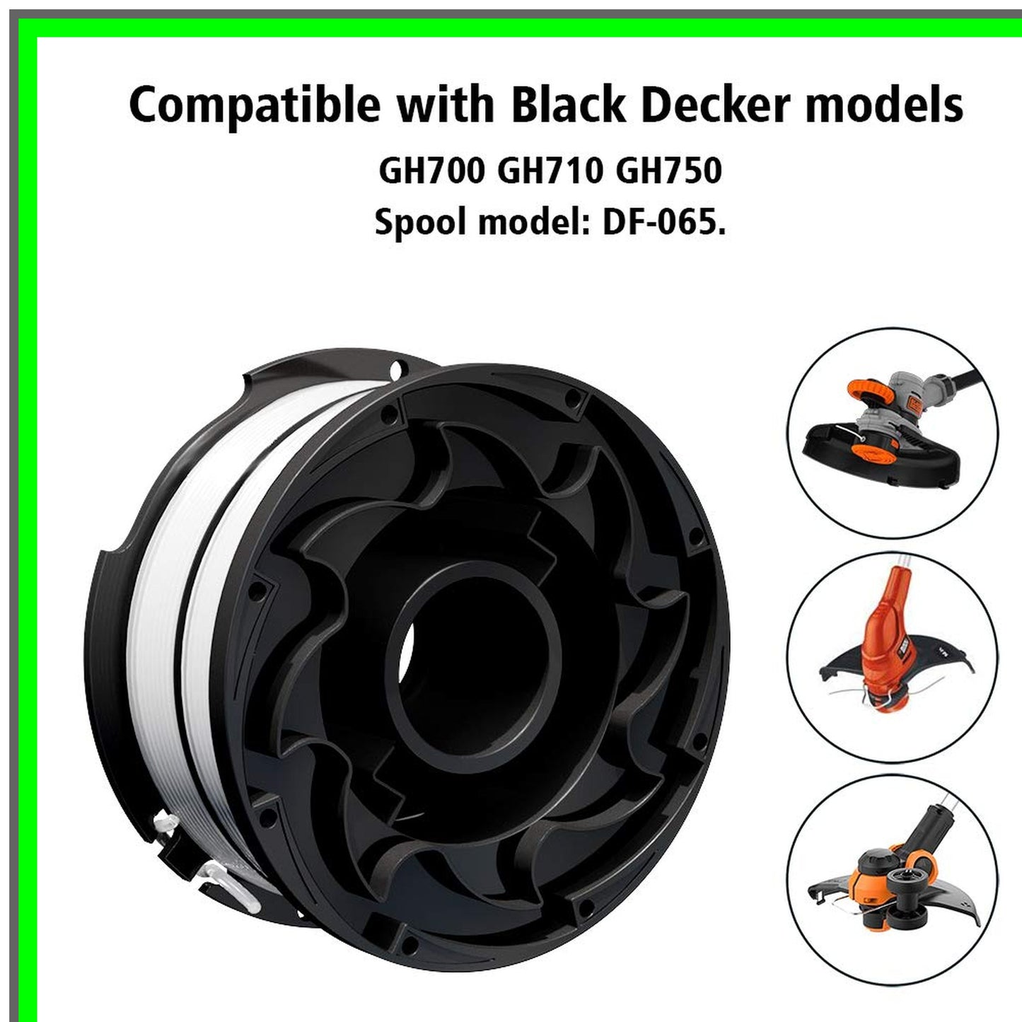 Eater String Replacement for Black Decker GH700 GH710 Trimmers, 4 Pack