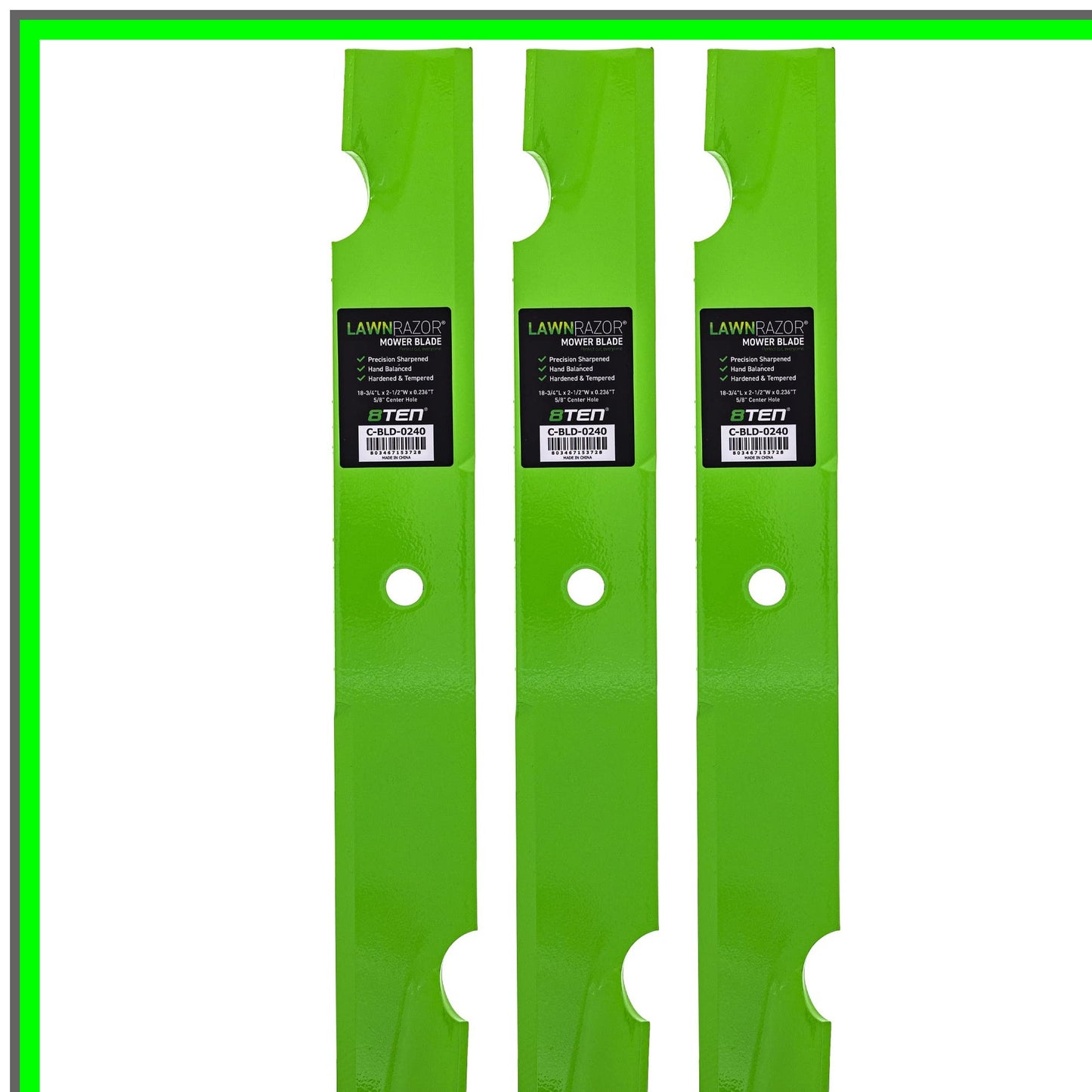 High Lift Lawn Blade Set for Bad Boy Outlaw 54 Inch Deck 3 Pack