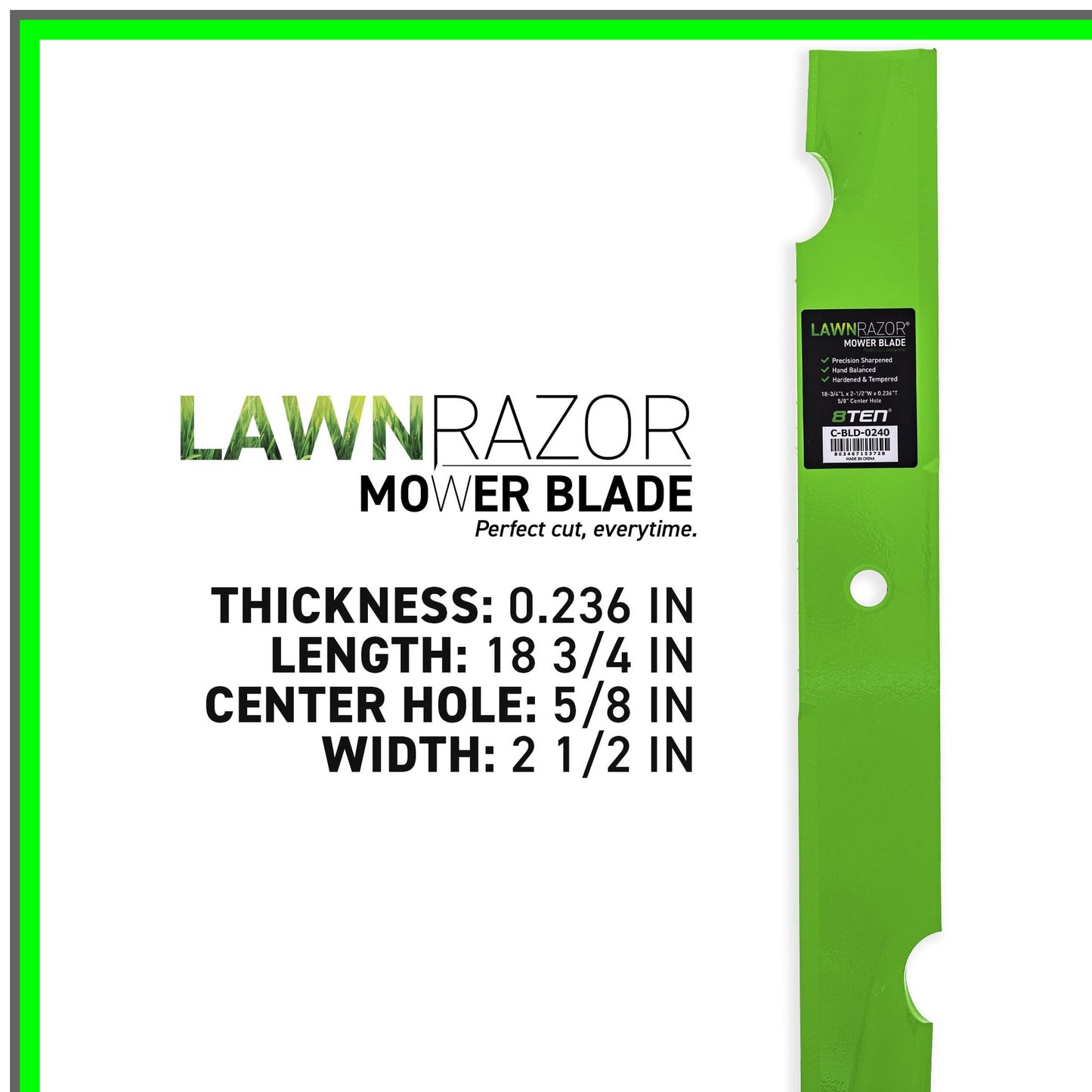 High Lift Lawn Blade Set for Bad Boy Outlaw 54 Inch Deck 3 Pack