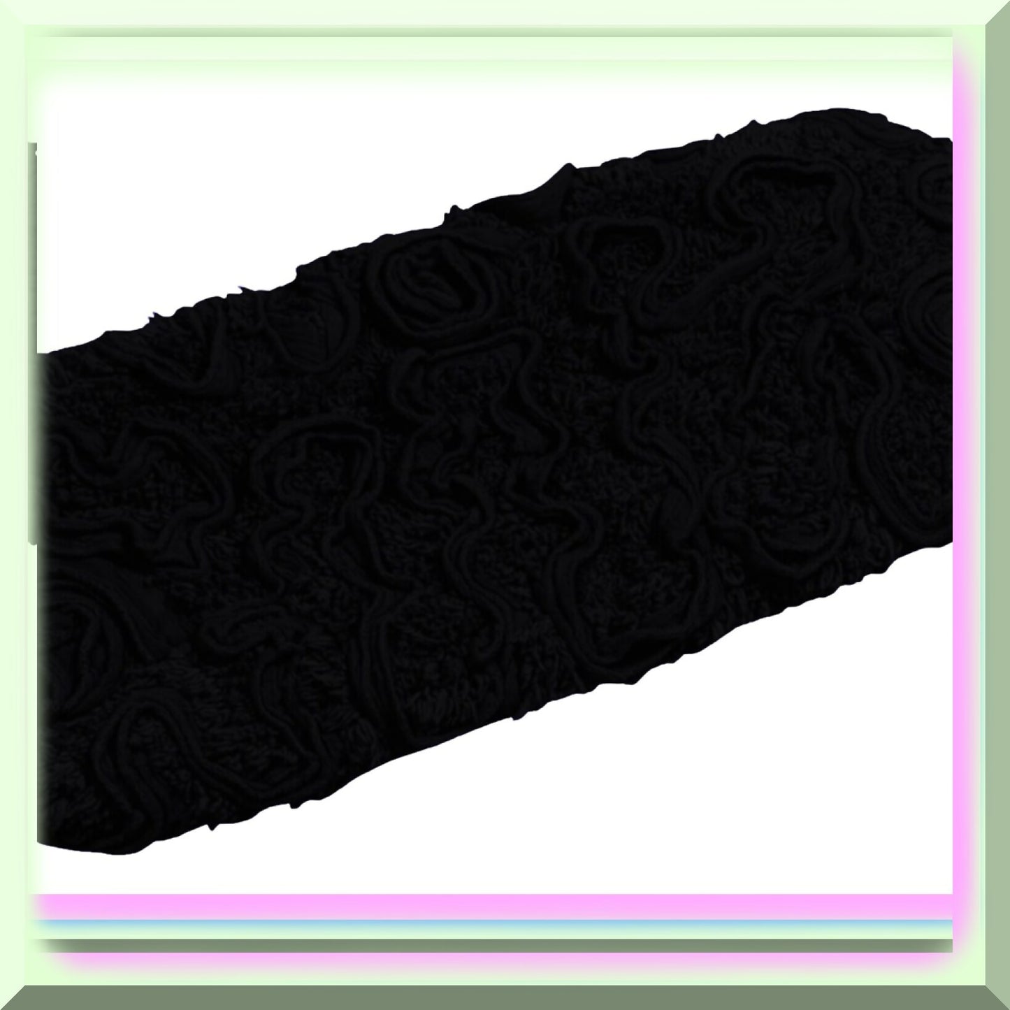 10"x22" Cotton Tufted Bath Rug Black