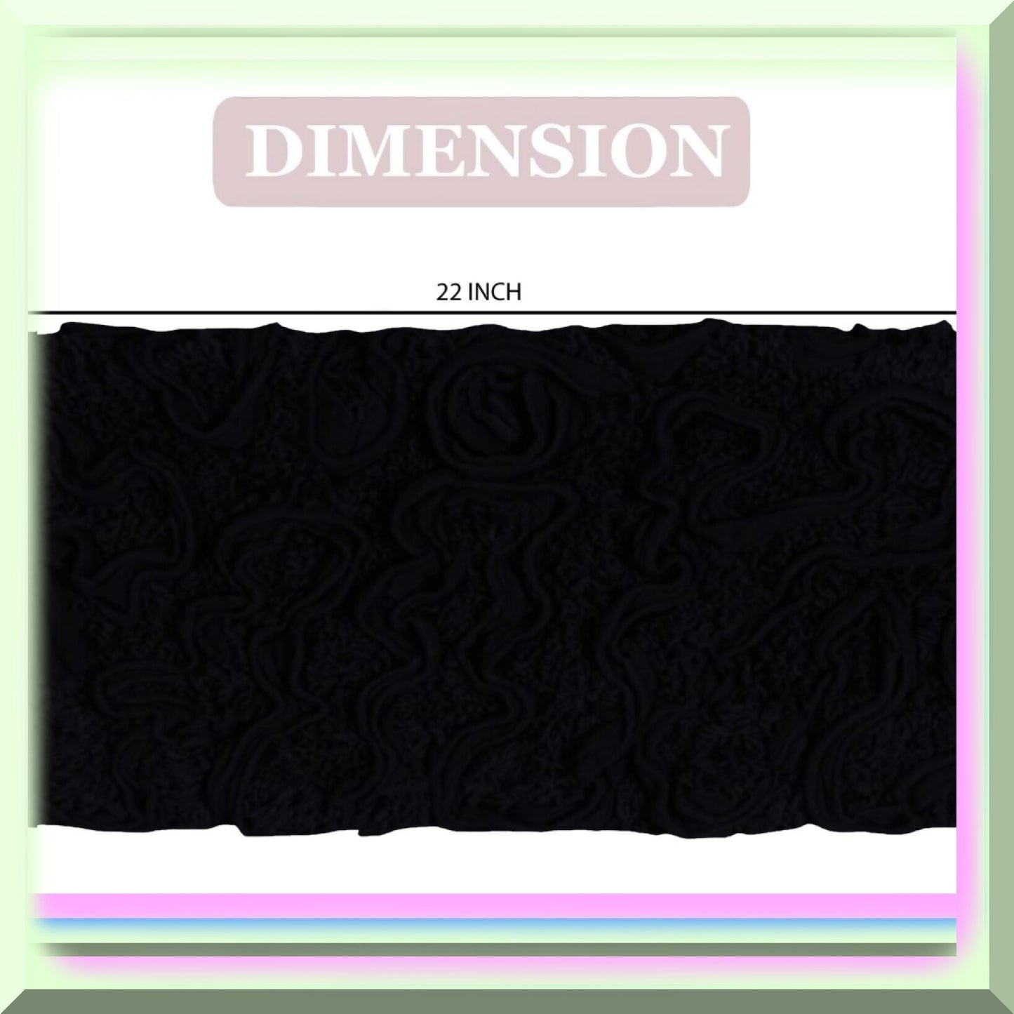 10"x22" Cotton Tufted Bath Rug Black