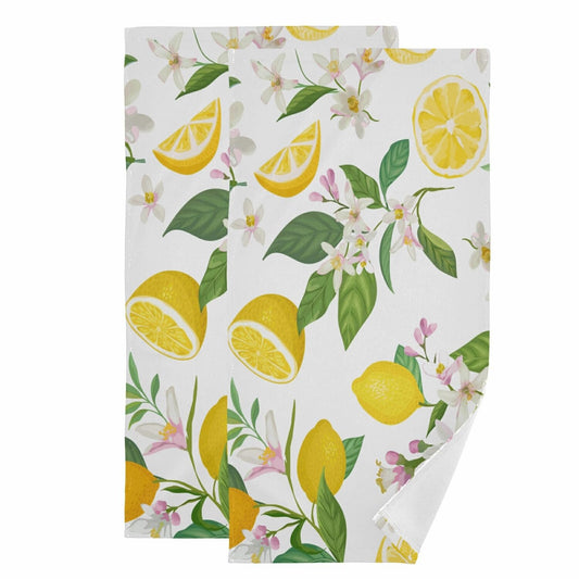 Lemon Bathroom Hand Towels Set