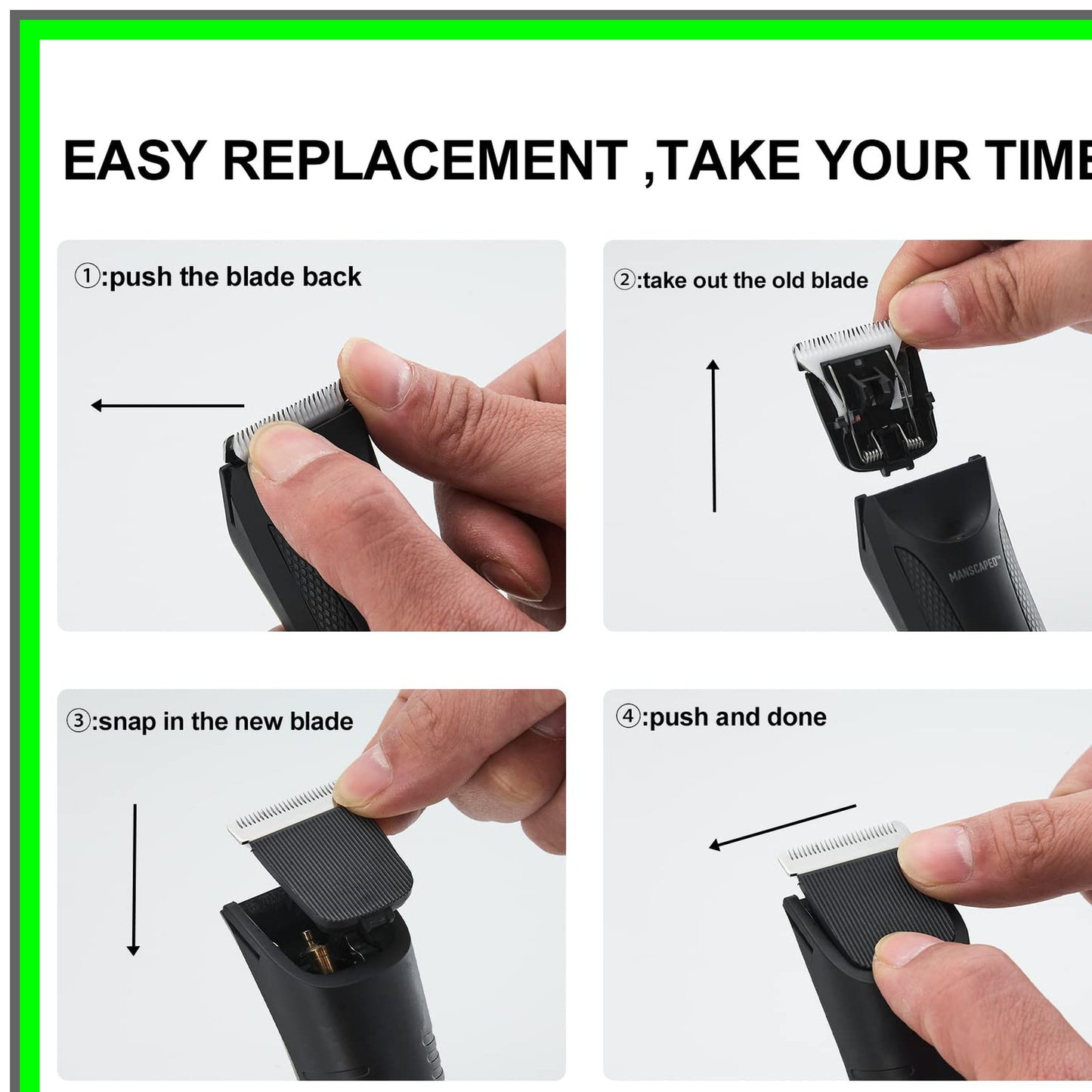 Manscaped Lawn Mower Replacement Blades for Groin Hair Trimming 2-Pack