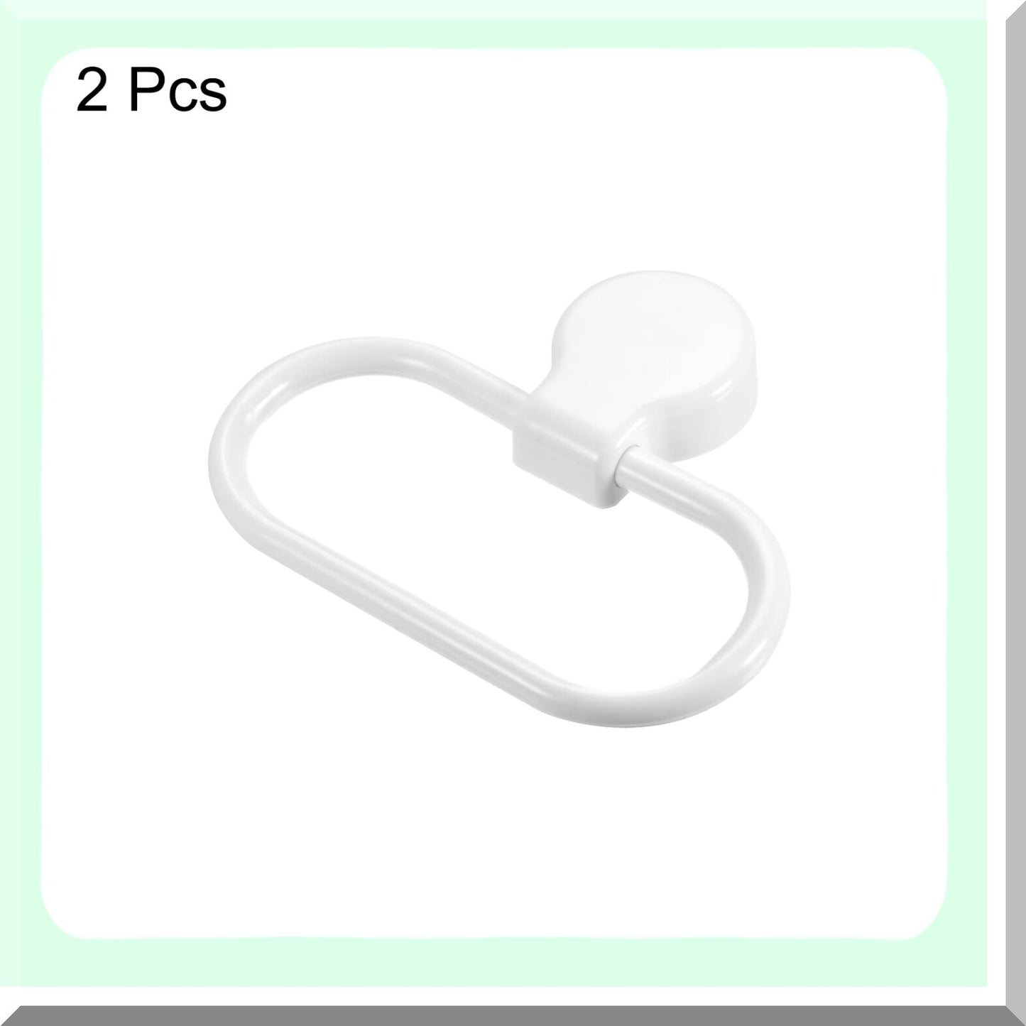 2 Pack Wall Mounted Oval Towel Ring White