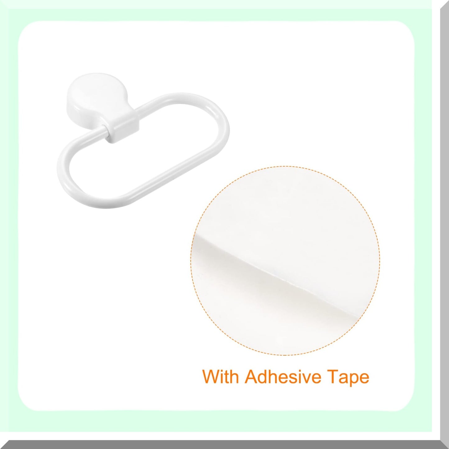 2 Pack Wall Mounted Oval Towel Ring White