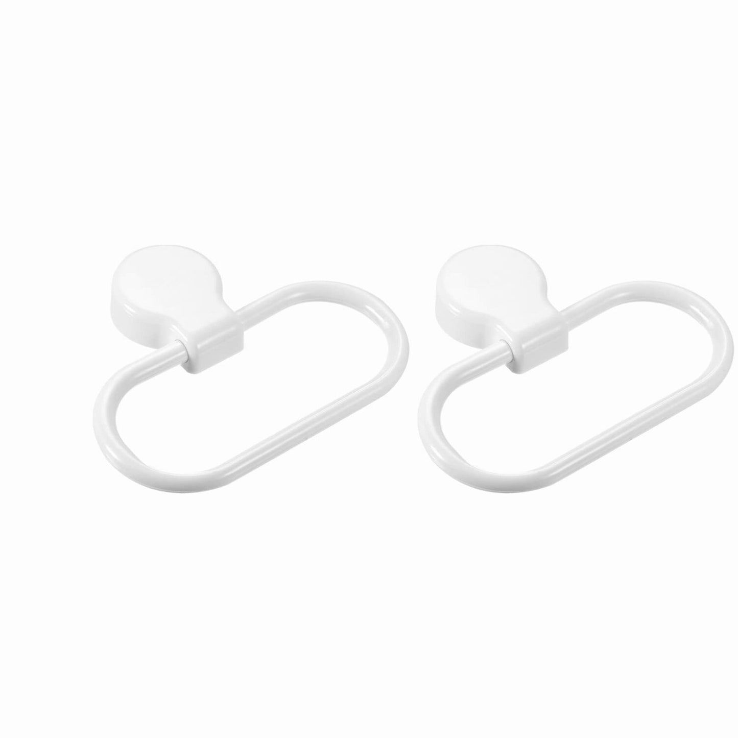 2 Pack Wall Mounted Oval Towel Ring White