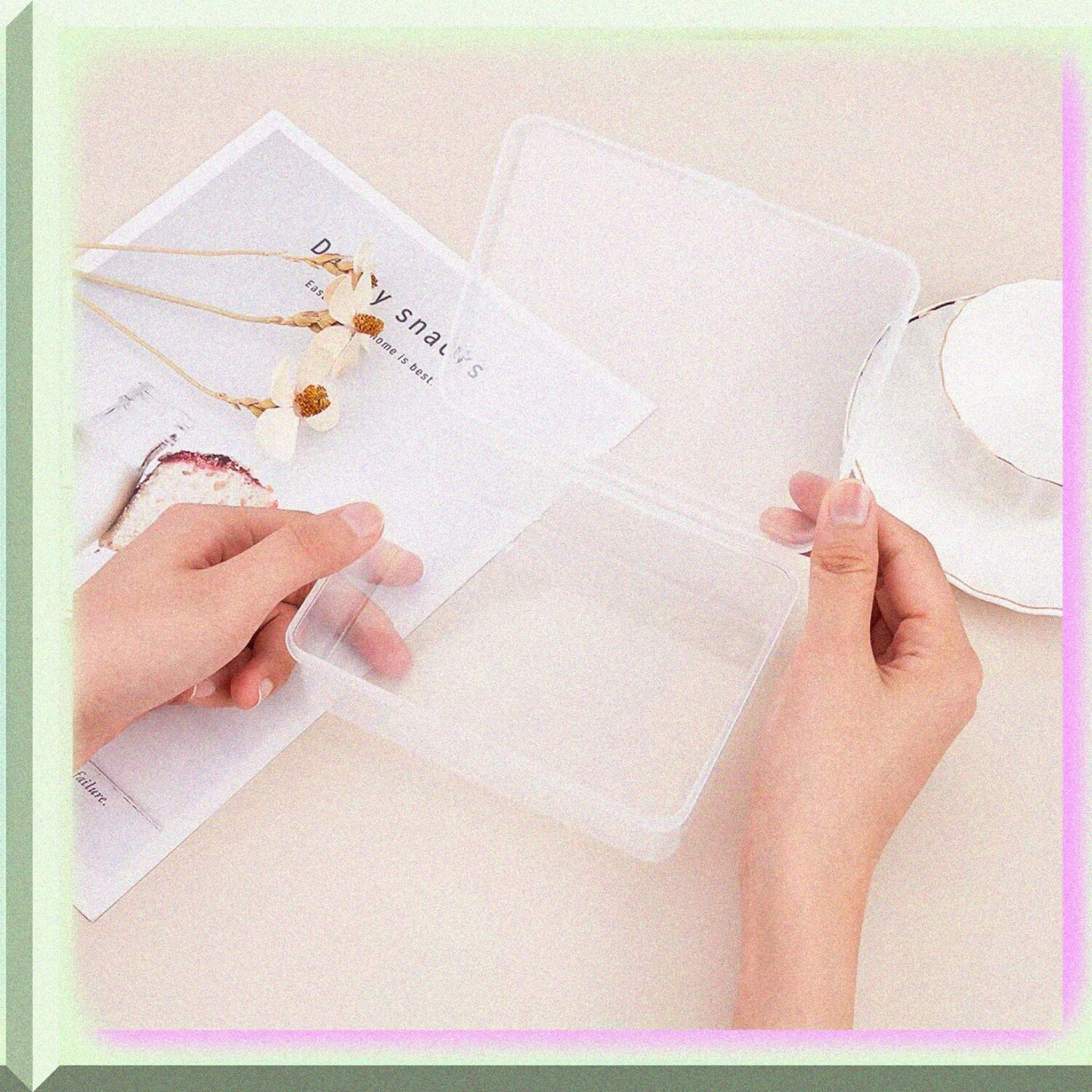 6 Pack Clear Plastic Storage Boxes with Lids 5.6x4.2x1.8