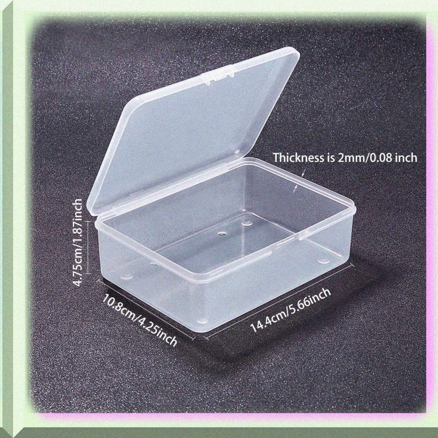 6 Pack Clear Plastic Storage Boxes with Lids 5.6x4.2x1.8