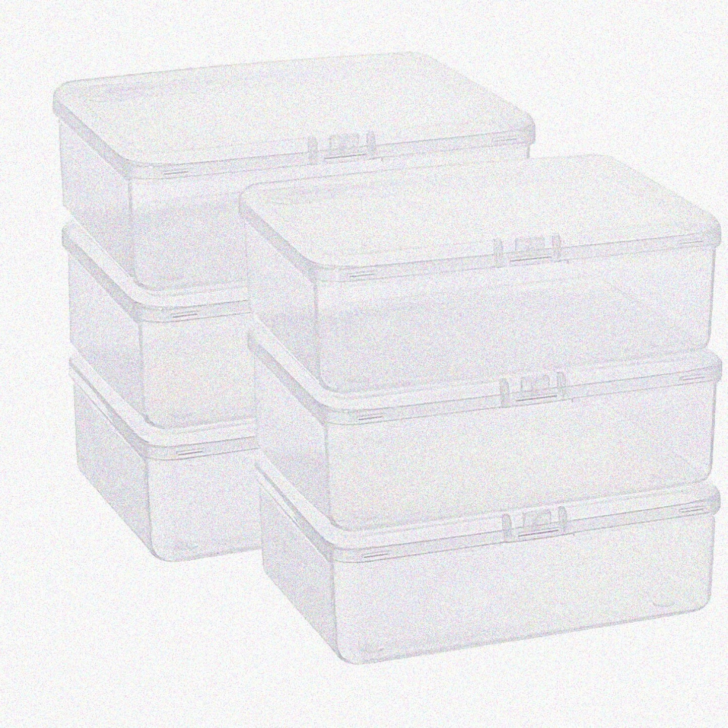 6 Pack Clear Plastic Storage Boxes with Lids 5.6x4.2x1.8