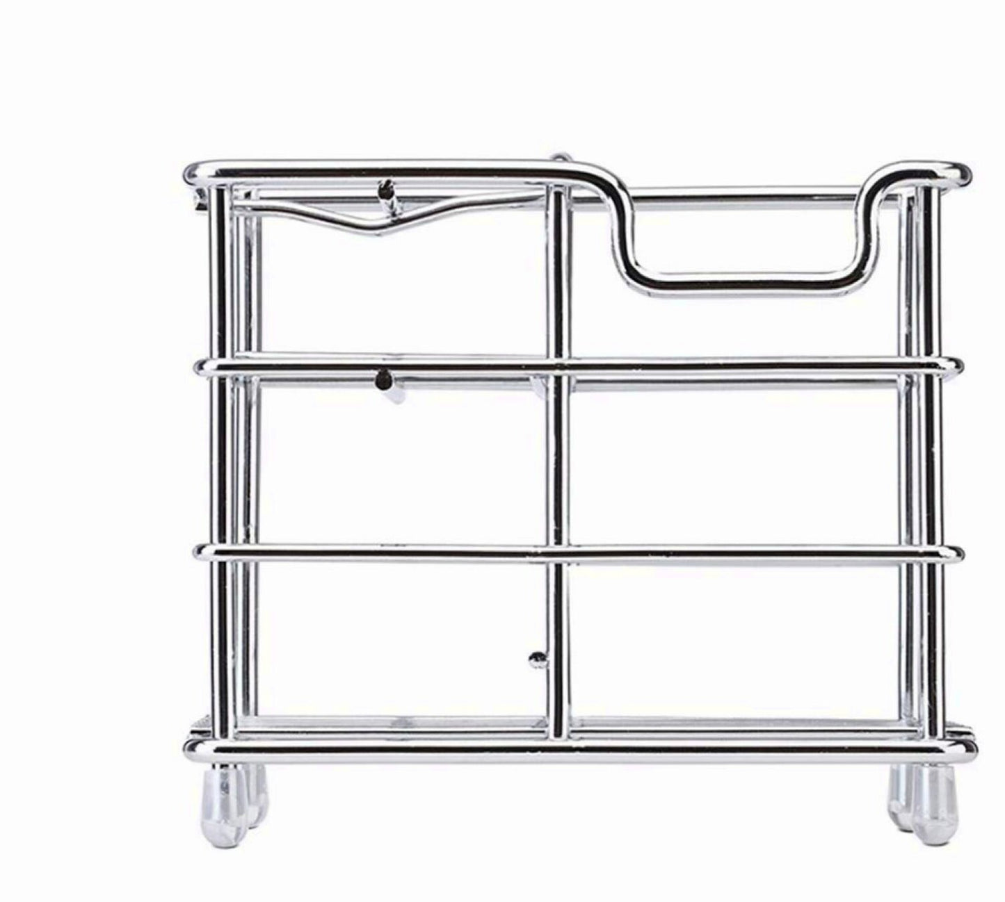 Stainless Steel Toothbrush Holder 4 Slots Silver