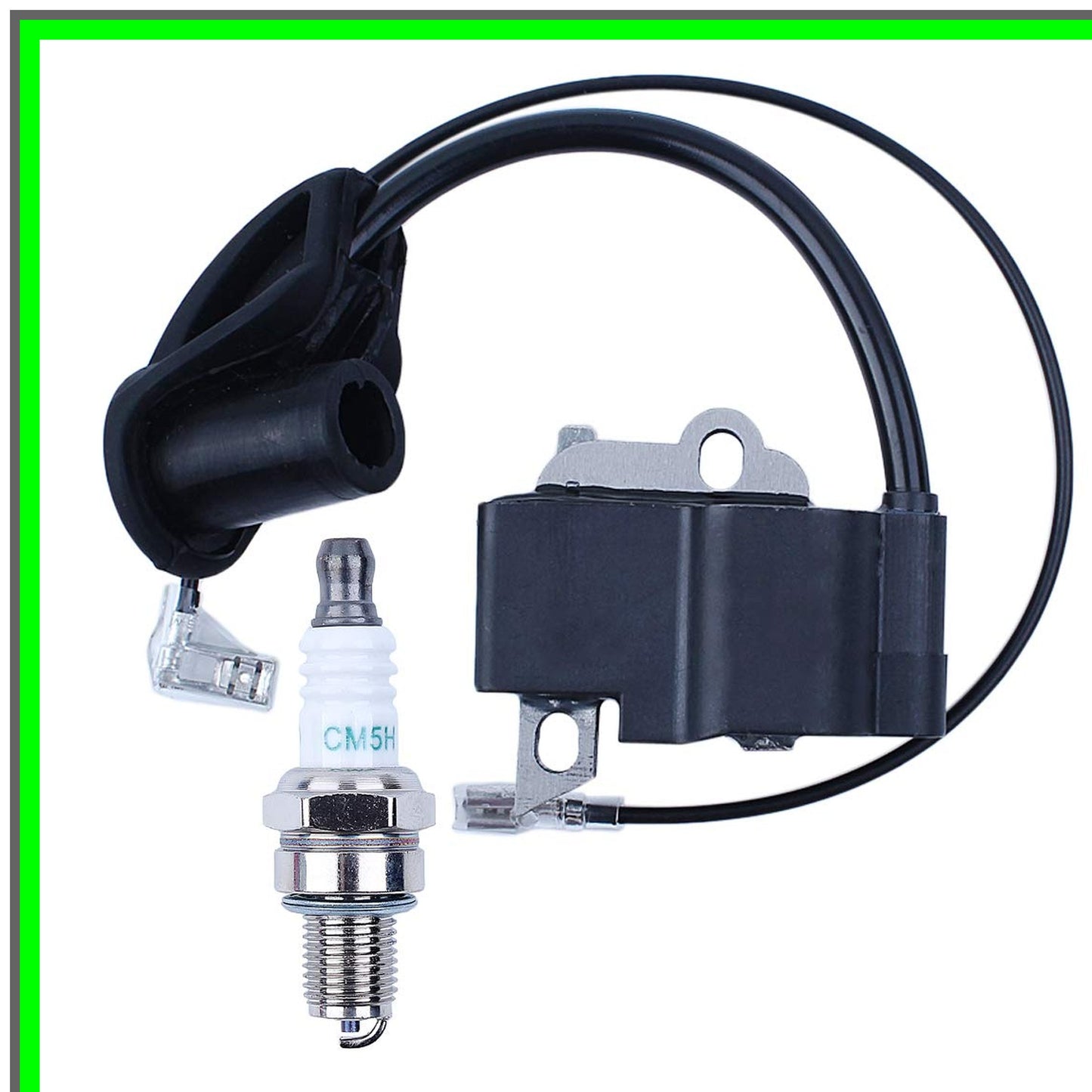 High-Performance Ignition Coil and Spark Plug for Trimmer Lawn Mowers