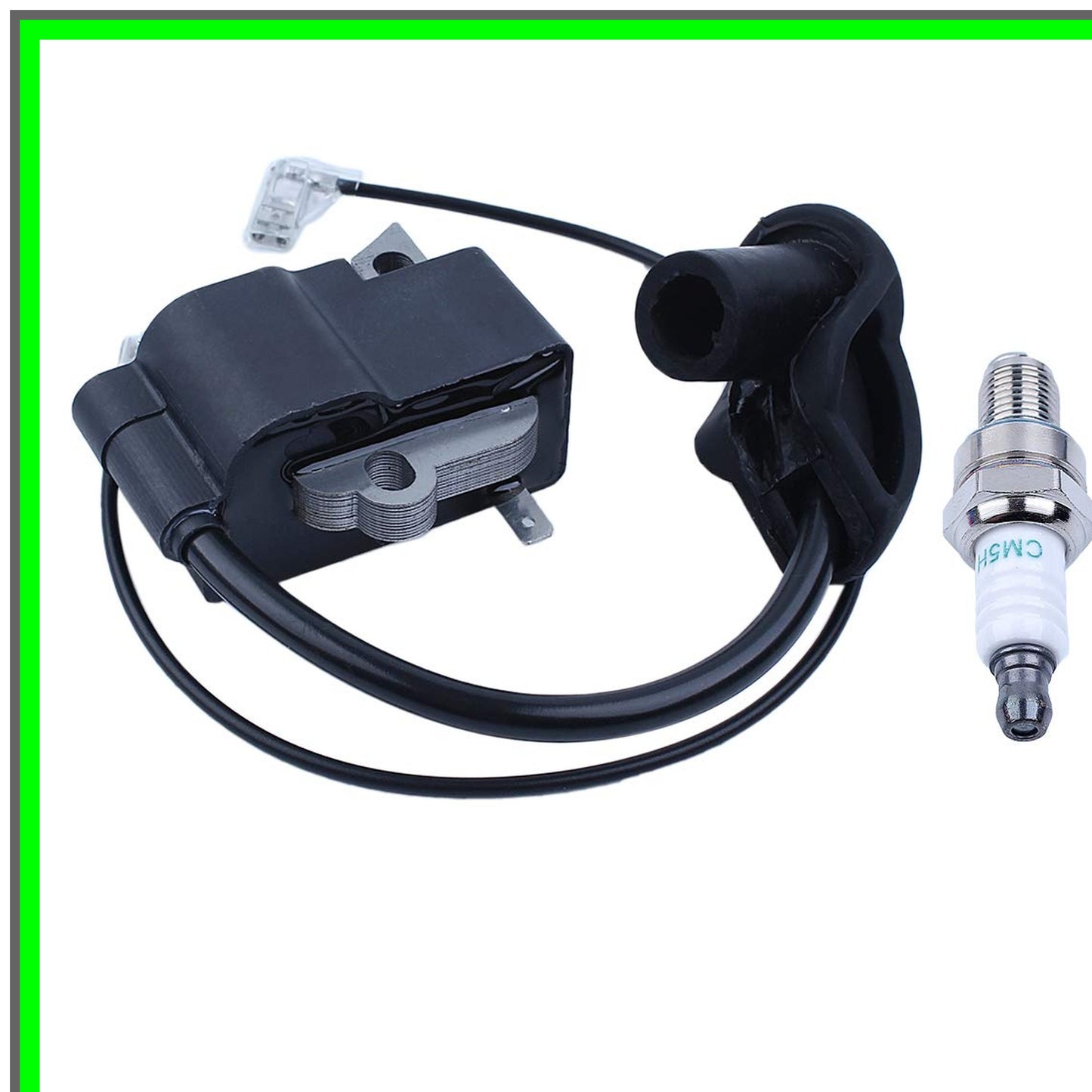 High-Performance Ignition Coil and Spark Plug for Trimmer Lawn Mowers