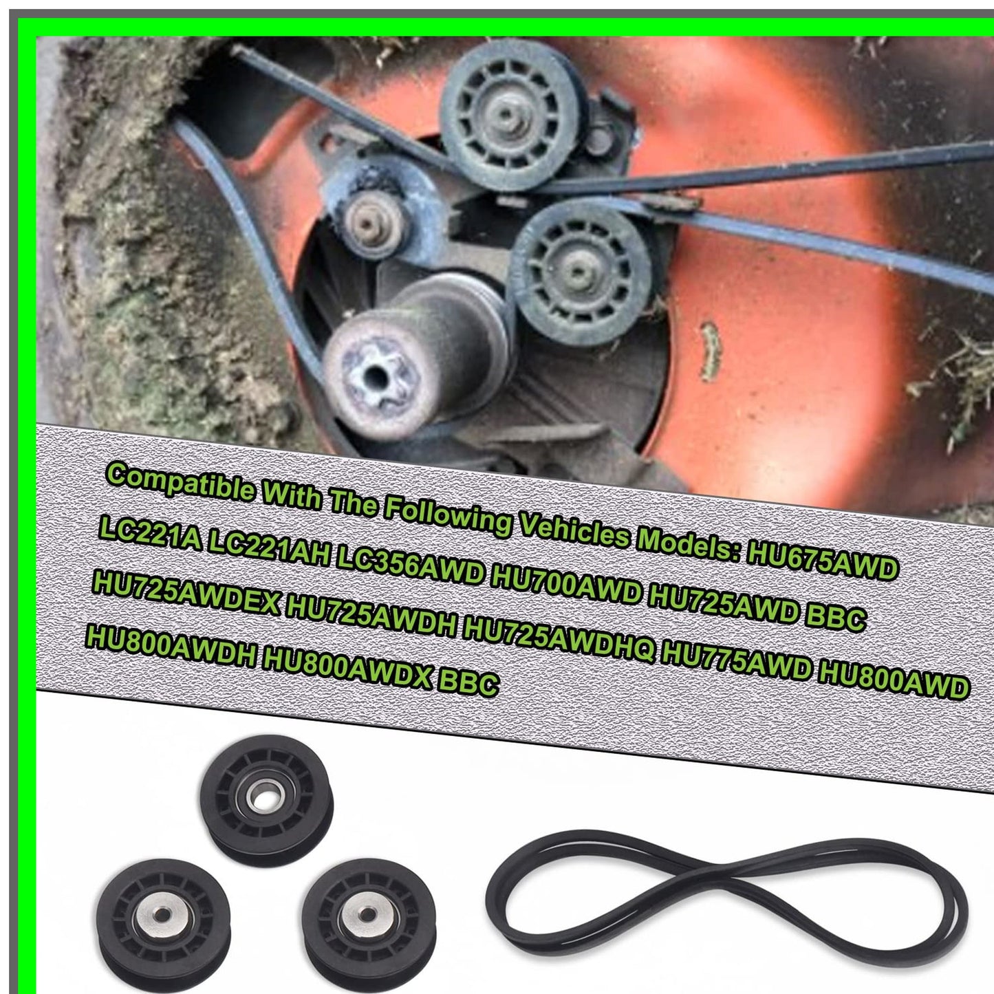 Husqvarna AWD Belt Repair Kit with Pulleys for L 321AHX and L 321AH